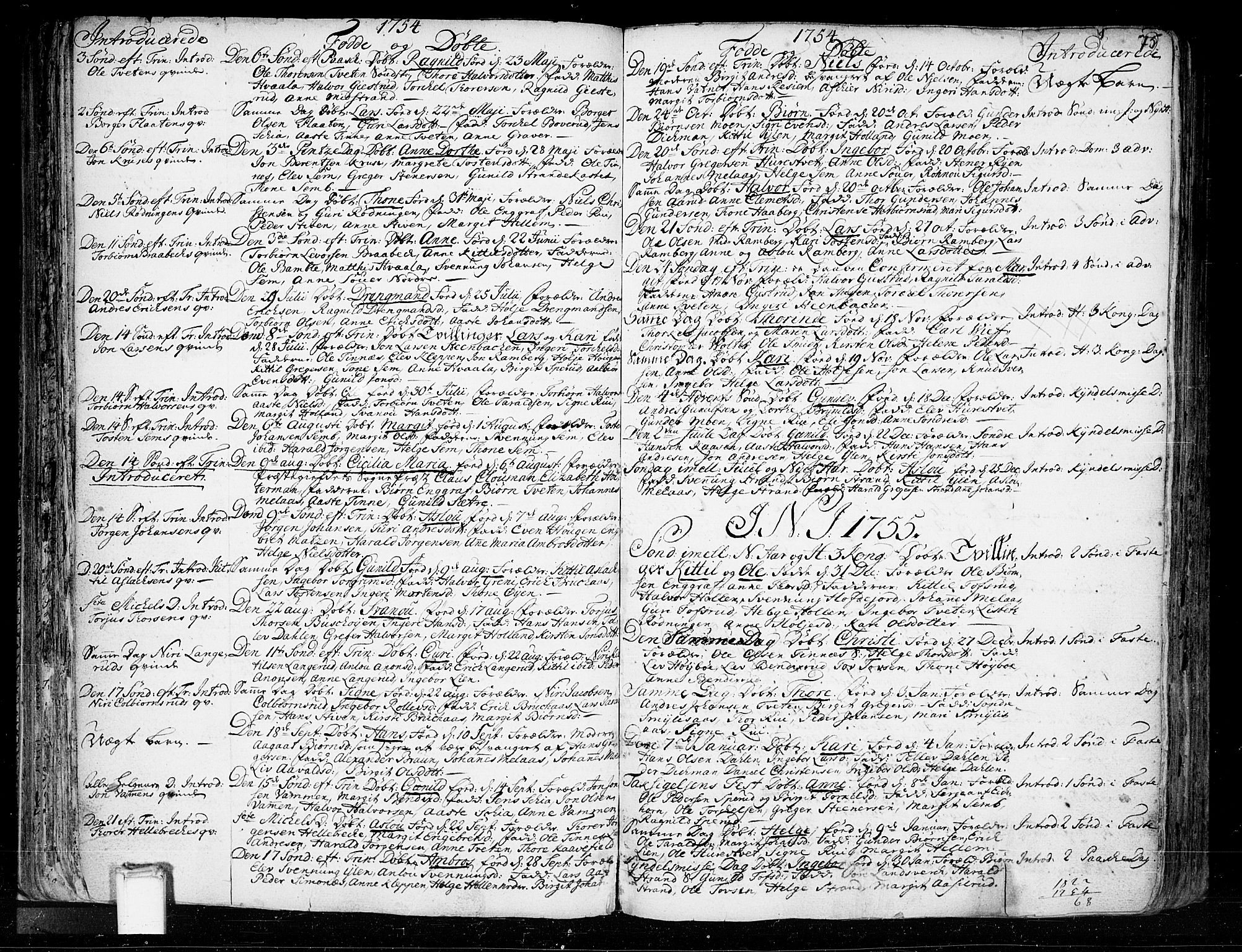 Heddal kirkebøker, SAKO/A-268/F/Fa/L0003: Ministerialbok nr. I 3, 1723-1783, s. 75