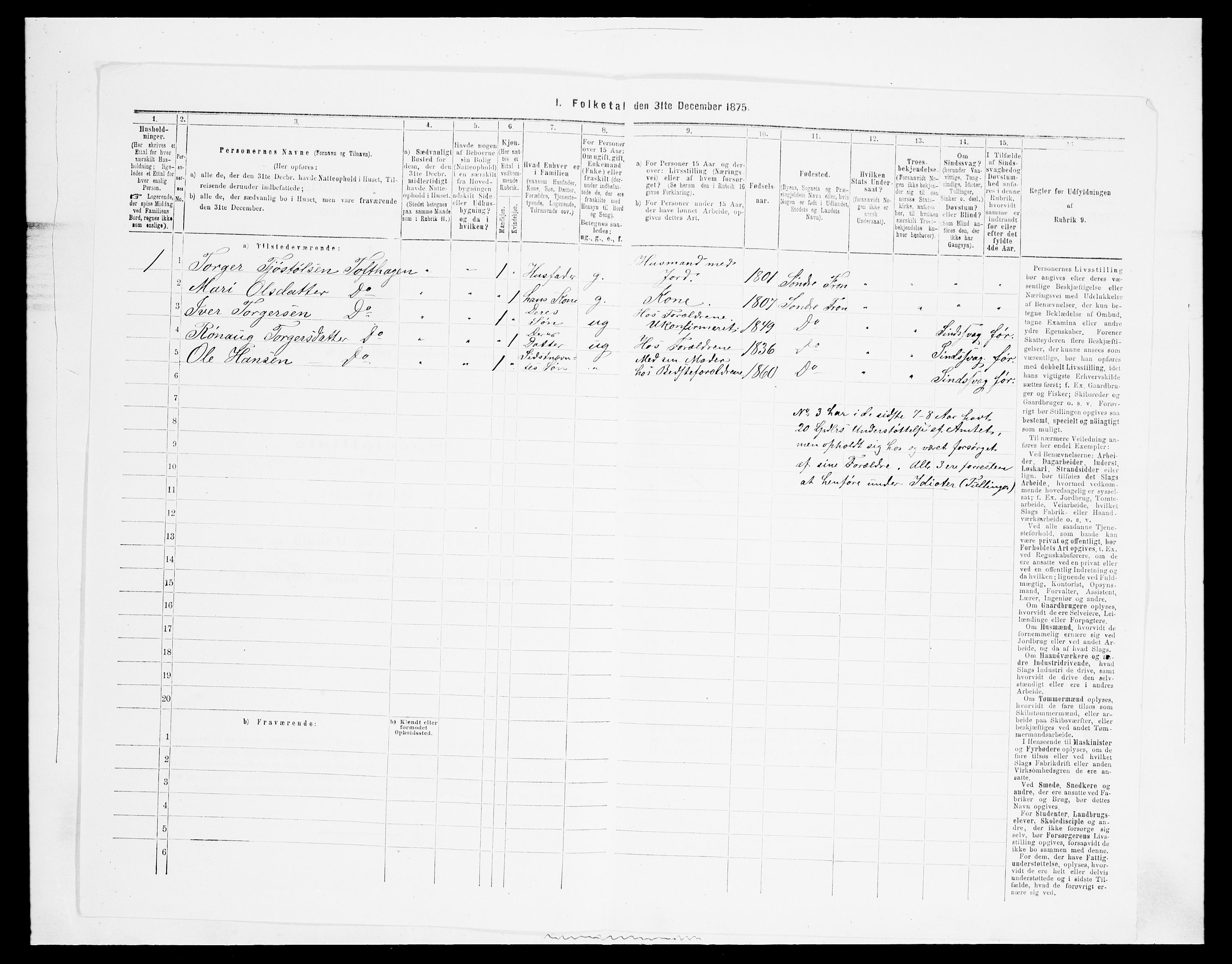 SAH, Folketelling 1875 for 0519P Sør-Fron prestegjeld, 1875, s. 332