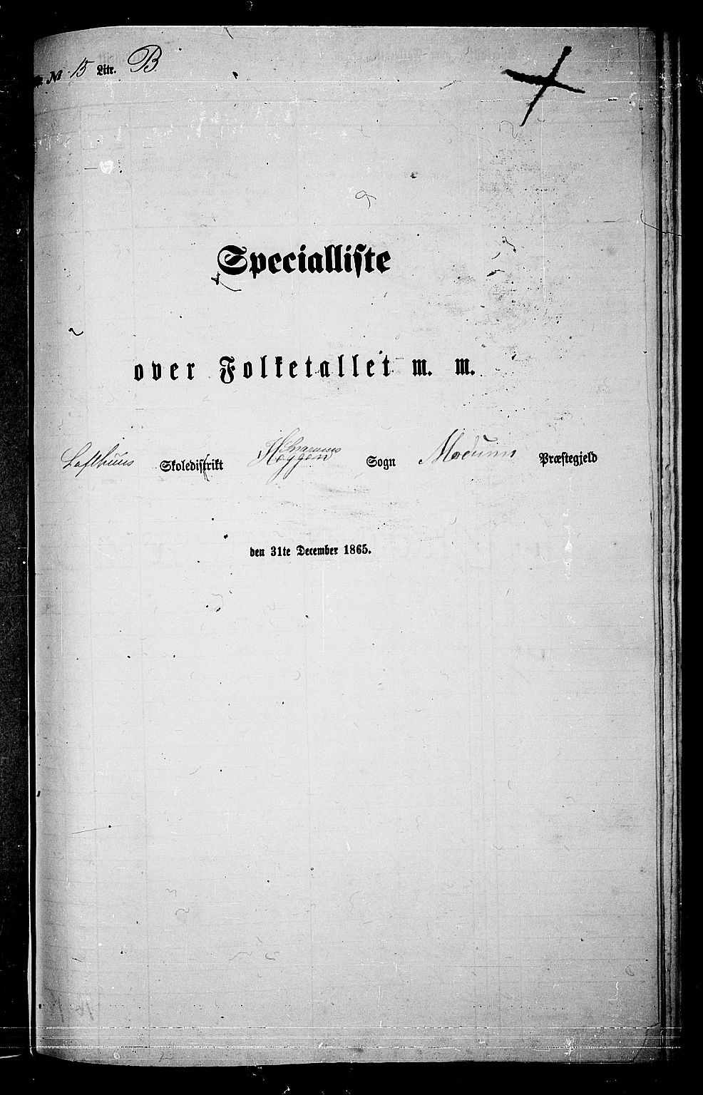 RA, Folketelling 1865 for 0623P Modum prestegjeld, 1865, s. 307