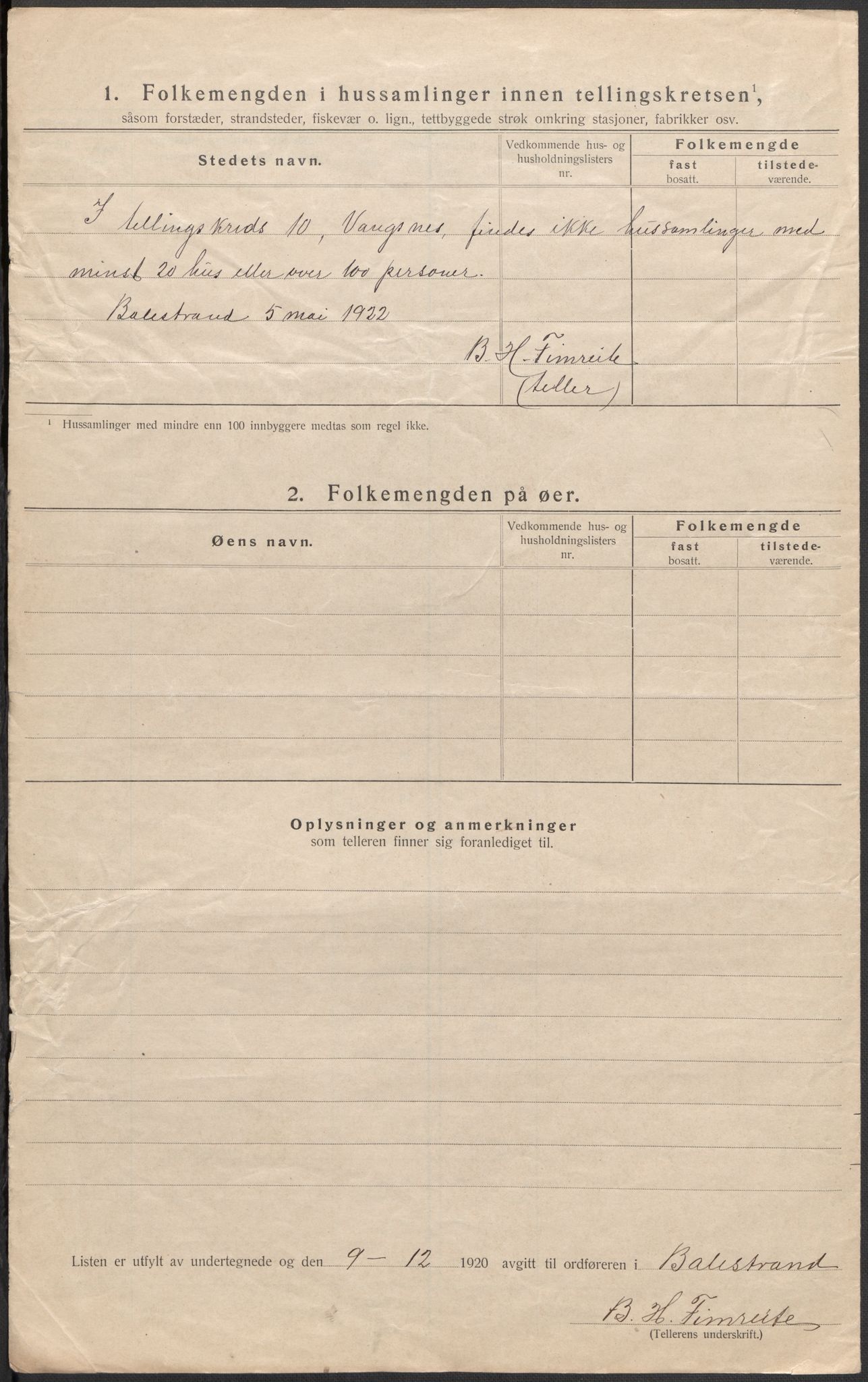 SAB, Folketelling 1920 for 1418 Balestrand herred, 1920, s. 36