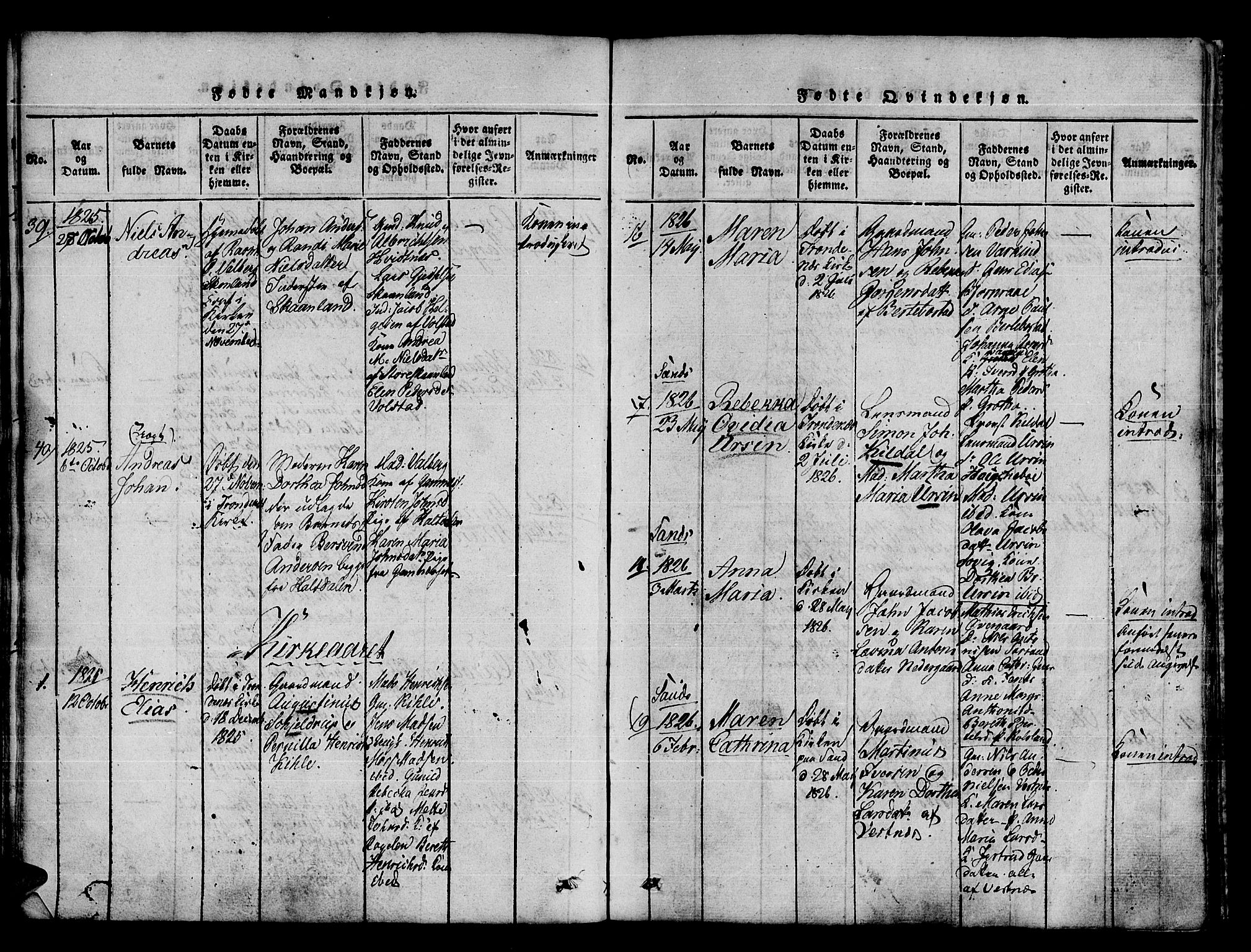 Trondenes sokneprestkontor, SATØ/S-1319/H/Ha/L0006kirke: Ministerialbok nr. 6, 1821-1827