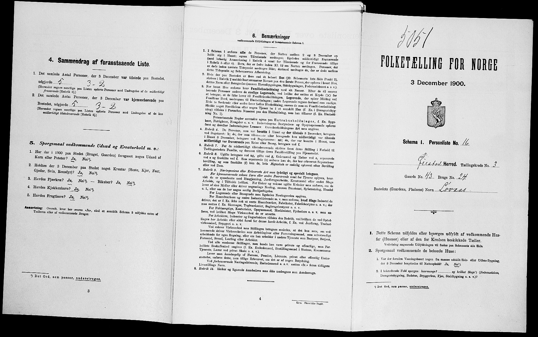 SAK, Folketelling 1900 for 0920 Øyestad herred, 1900, s. 466