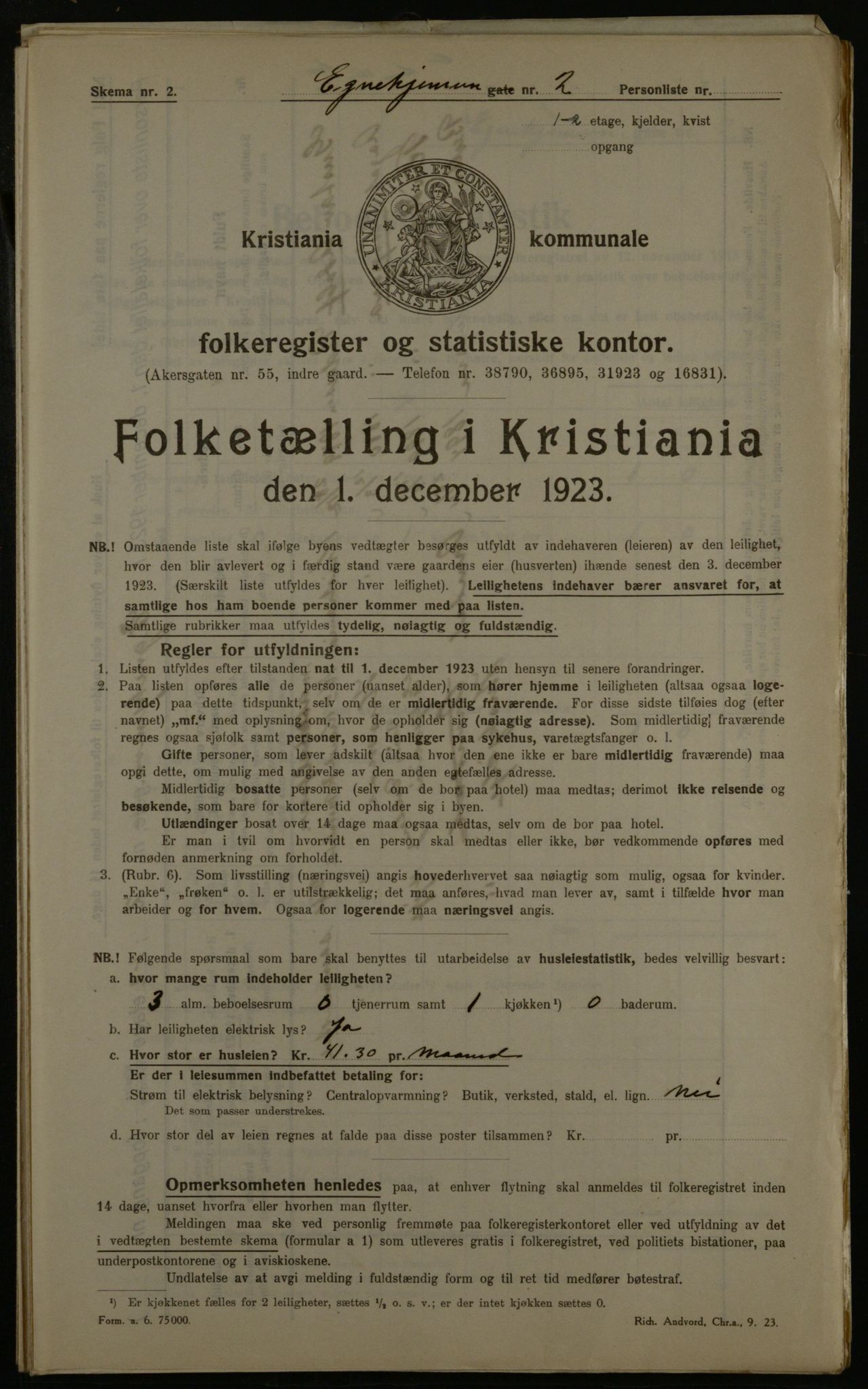 OBA, Kommunal folketelling 1.12.1923 for Kristiania, 1923, s. 20966