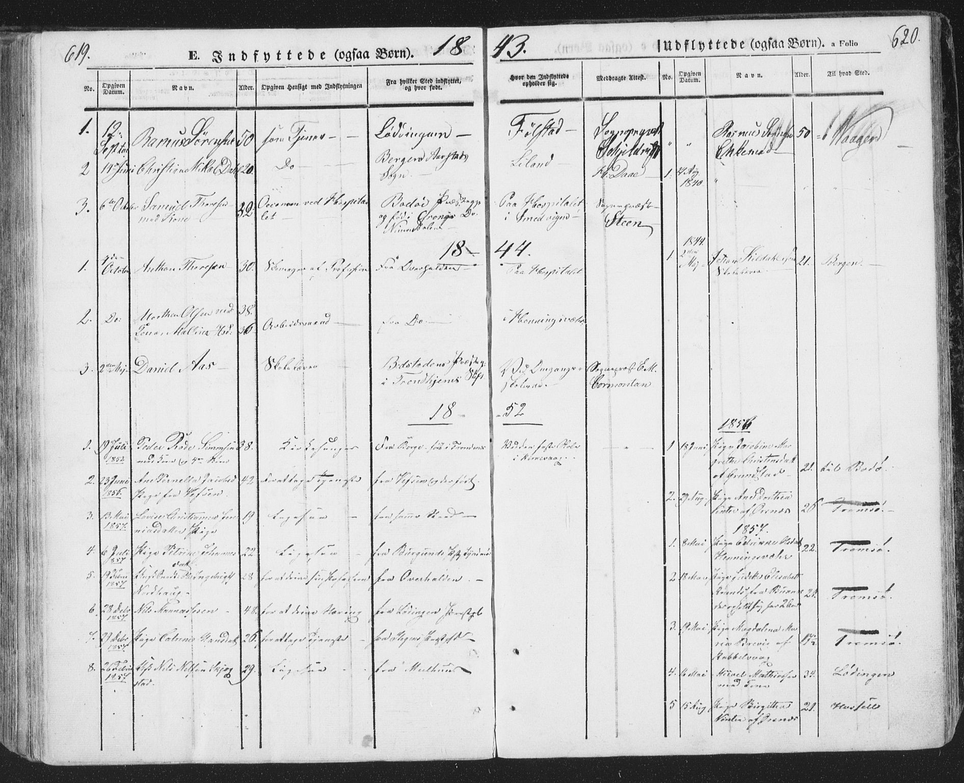 Ministerialprotokoller, klokkerbøker og fødselsregistre - Nordland, AV/SAT-A-1459/874/L1072: Klokkerbok nr. 874C01, 1843-1859, s. 619-620