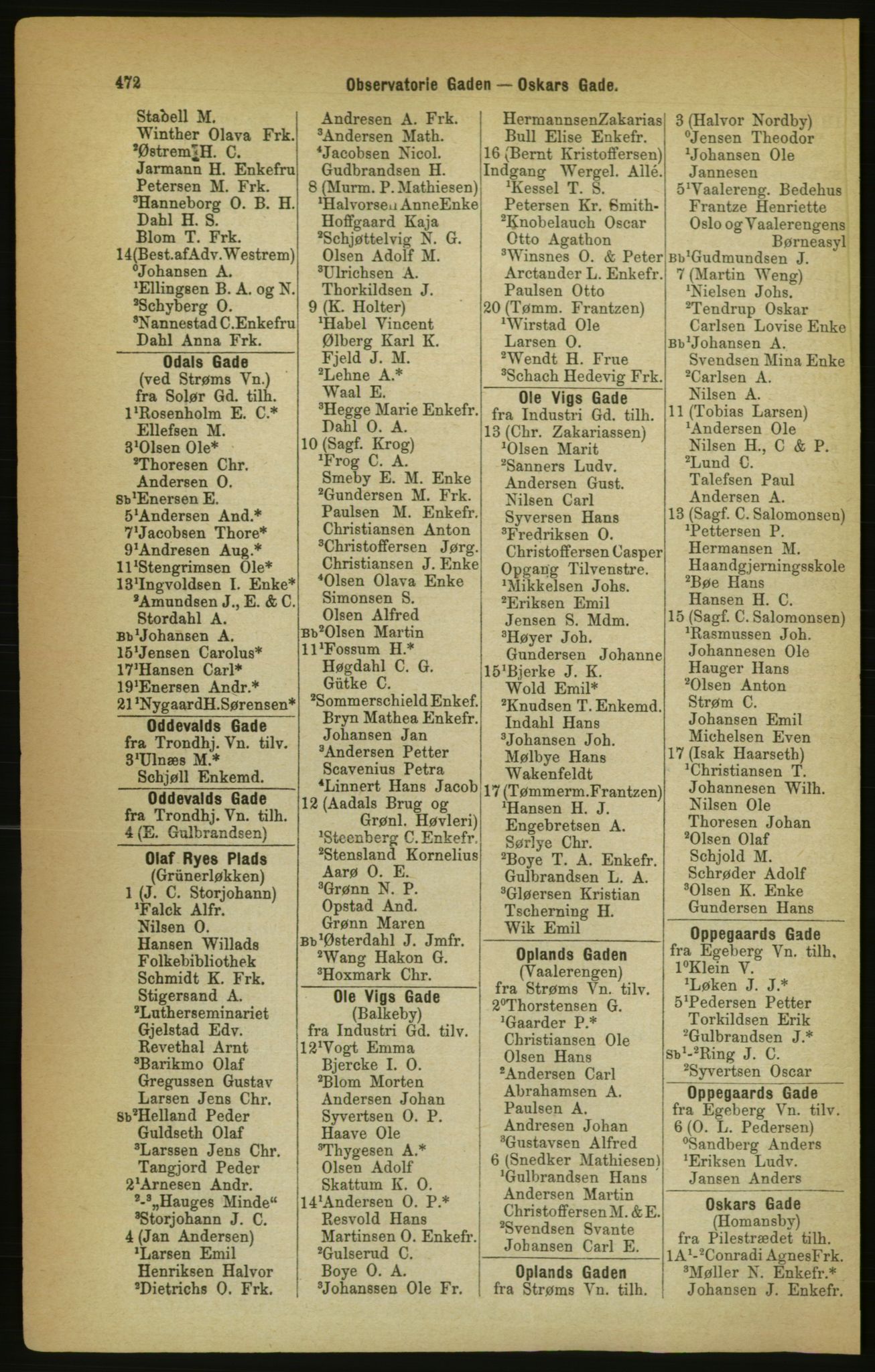 Kristiania/Oslo adressebok, PUBL/-, 1888, s. 472