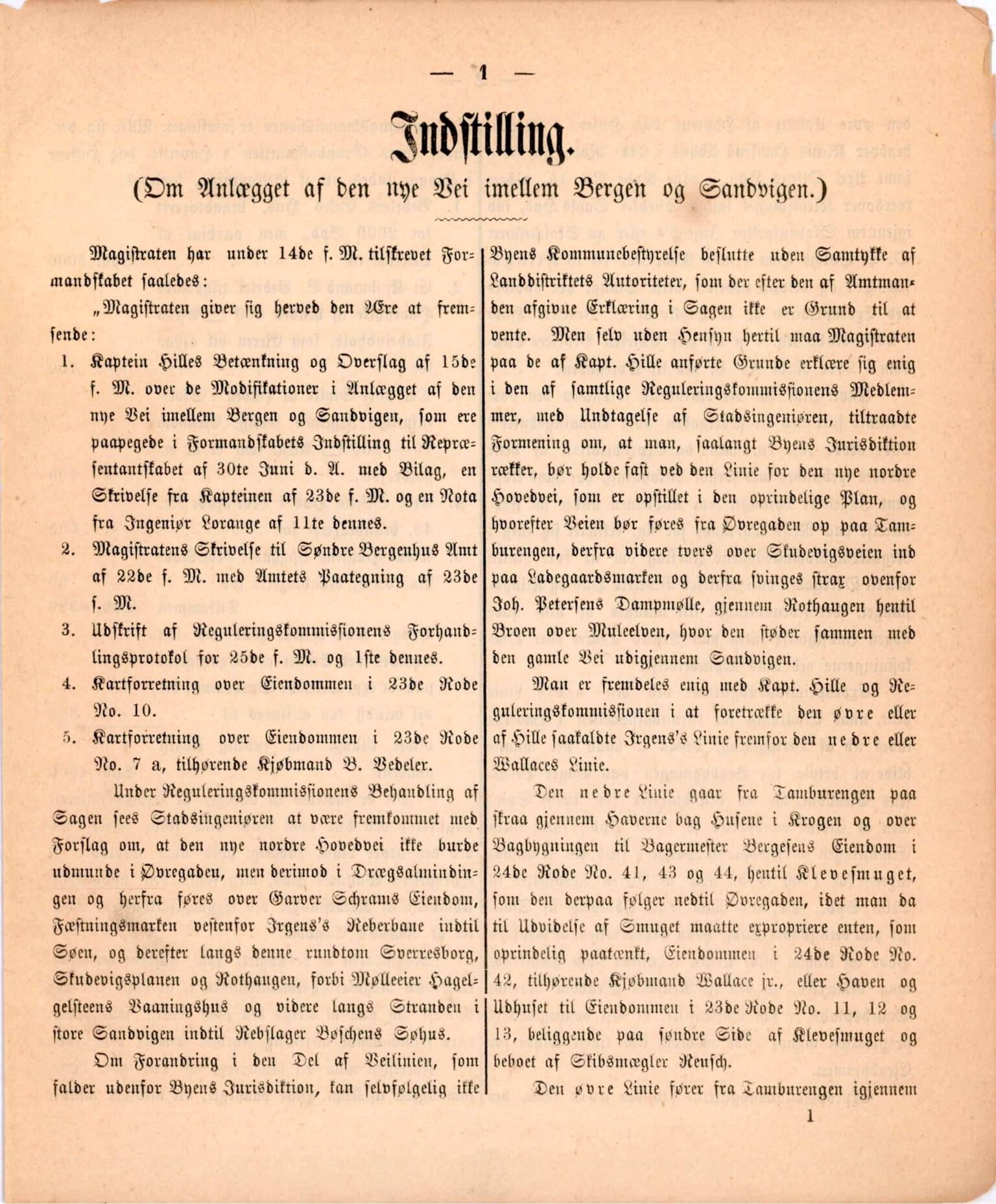 Bergen kommune. Formannskapet, BBA/A-0003/Ad/L0025: Bergens Kommuneforhandlinger, 1870