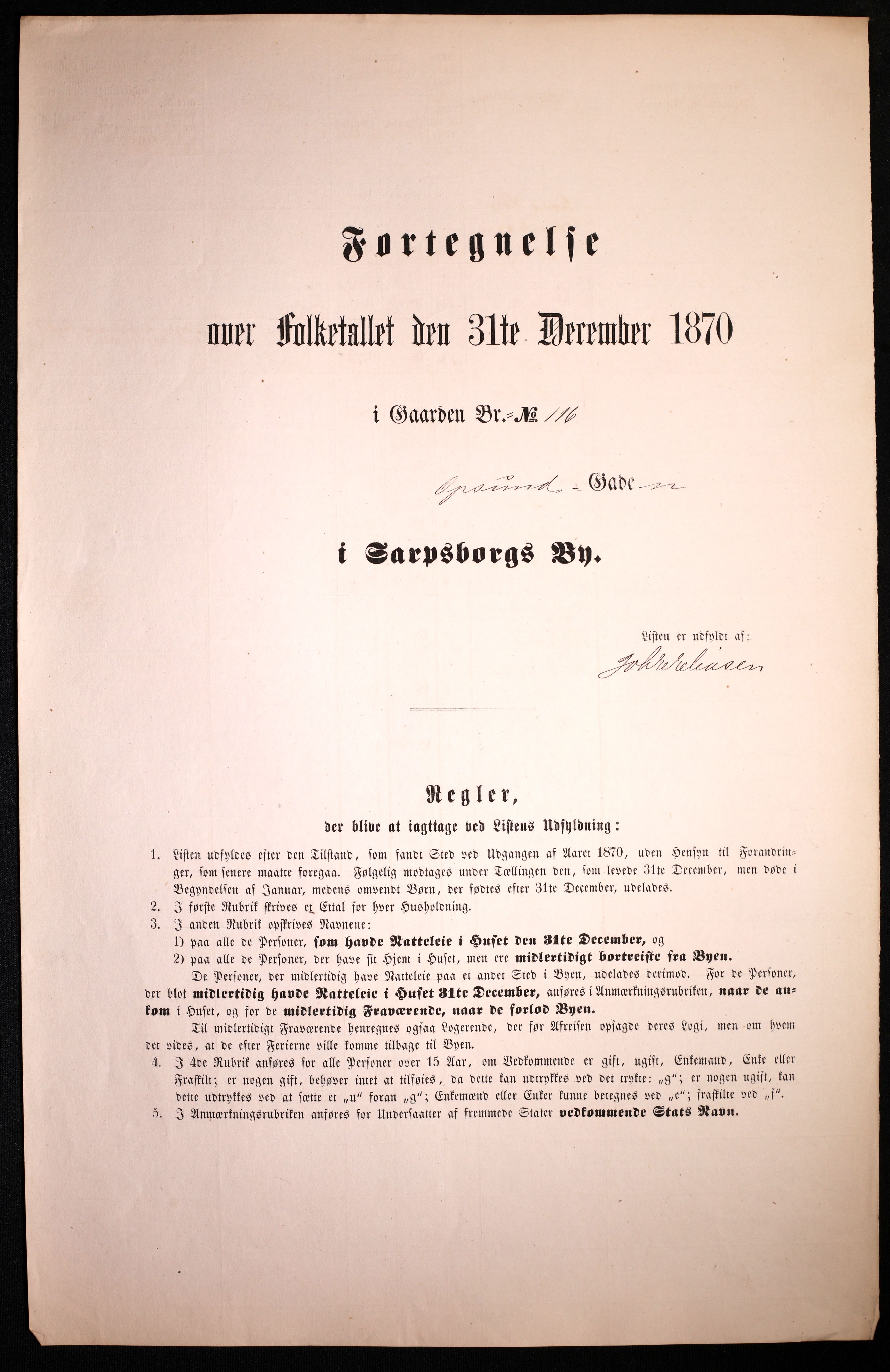 RA, Folketelling 1870 for 0102 Sarpsborg kjøpstad, 1870, s. 521