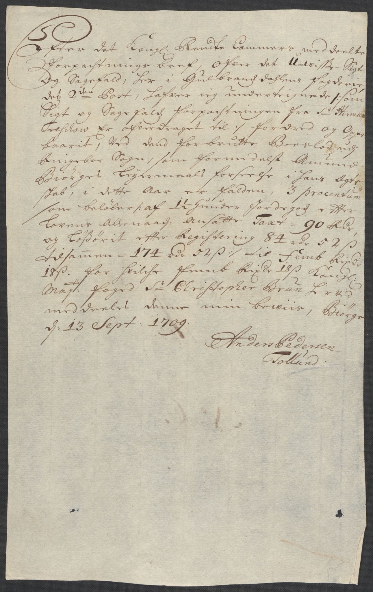Rentekammeret inntil 1814, Reviderte regnskaper, Fogderegnskap, RA/EA-4092/R17/L1179: Fogderegnskap Gudbrandsdal, 1708-1710, s. 189