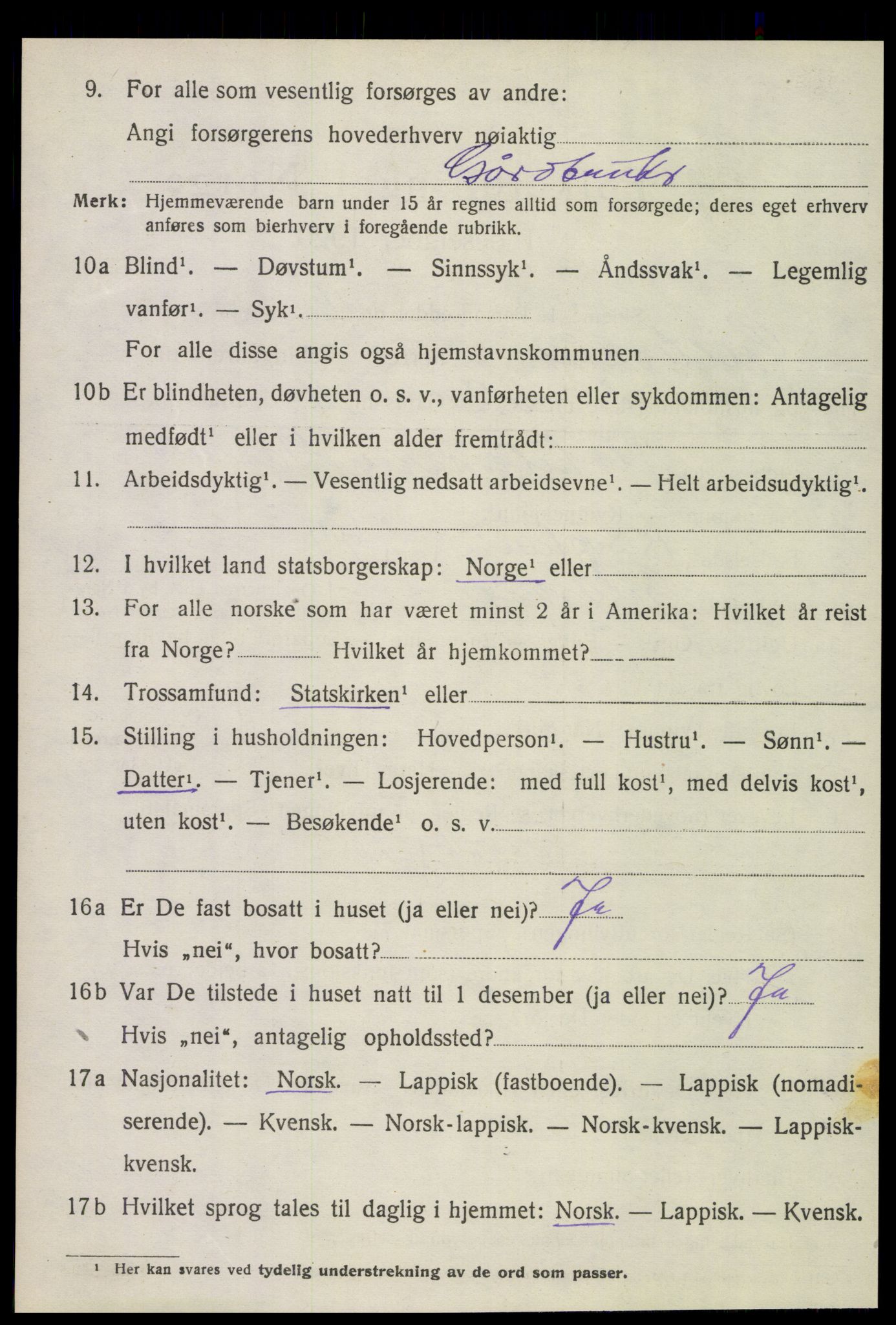 SAT, Folketelling 1920 for 1838 Gildeskål herred, 1920, s. 2691