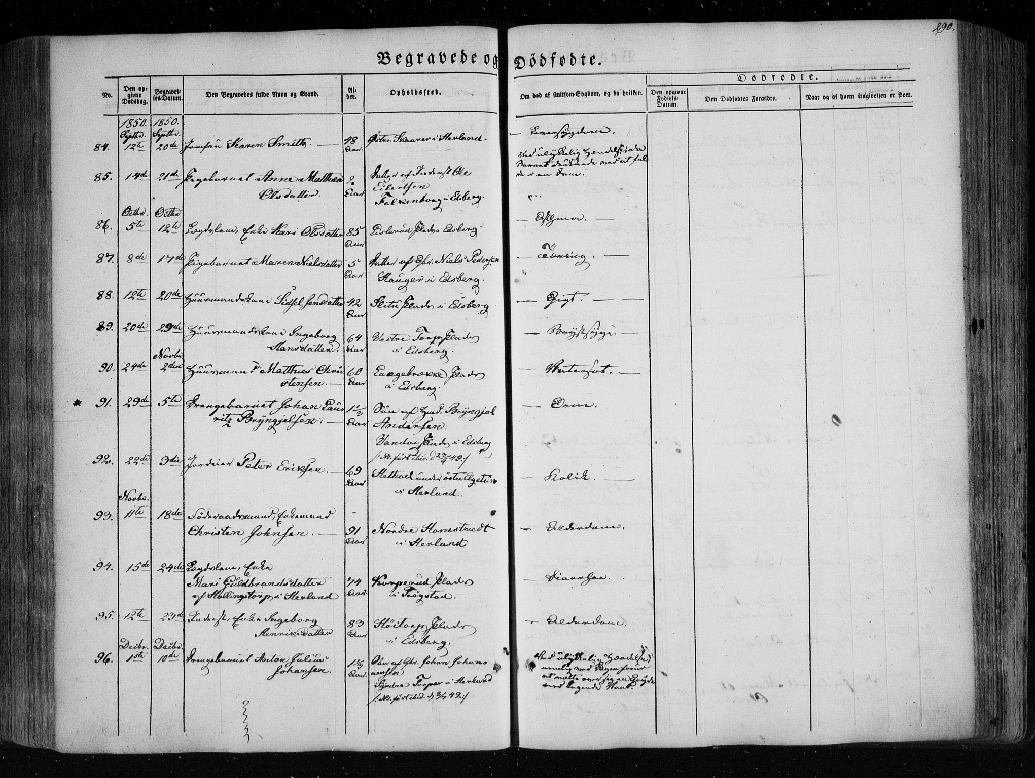 Eidsberg prestekontor Kirkebøker, AV/SAO-A-10905/F/Fa/L0009: Ministerialbok nr. I 9, 1849-1856, s. 290
