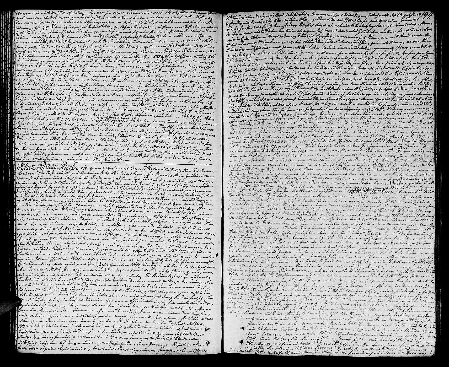 Lier, Røyken og Hurum sorenskriveri, SAKO/A-89/H/Hc/L0007a: Skifteprotokoll, 1789-1799, s. 133b-134a