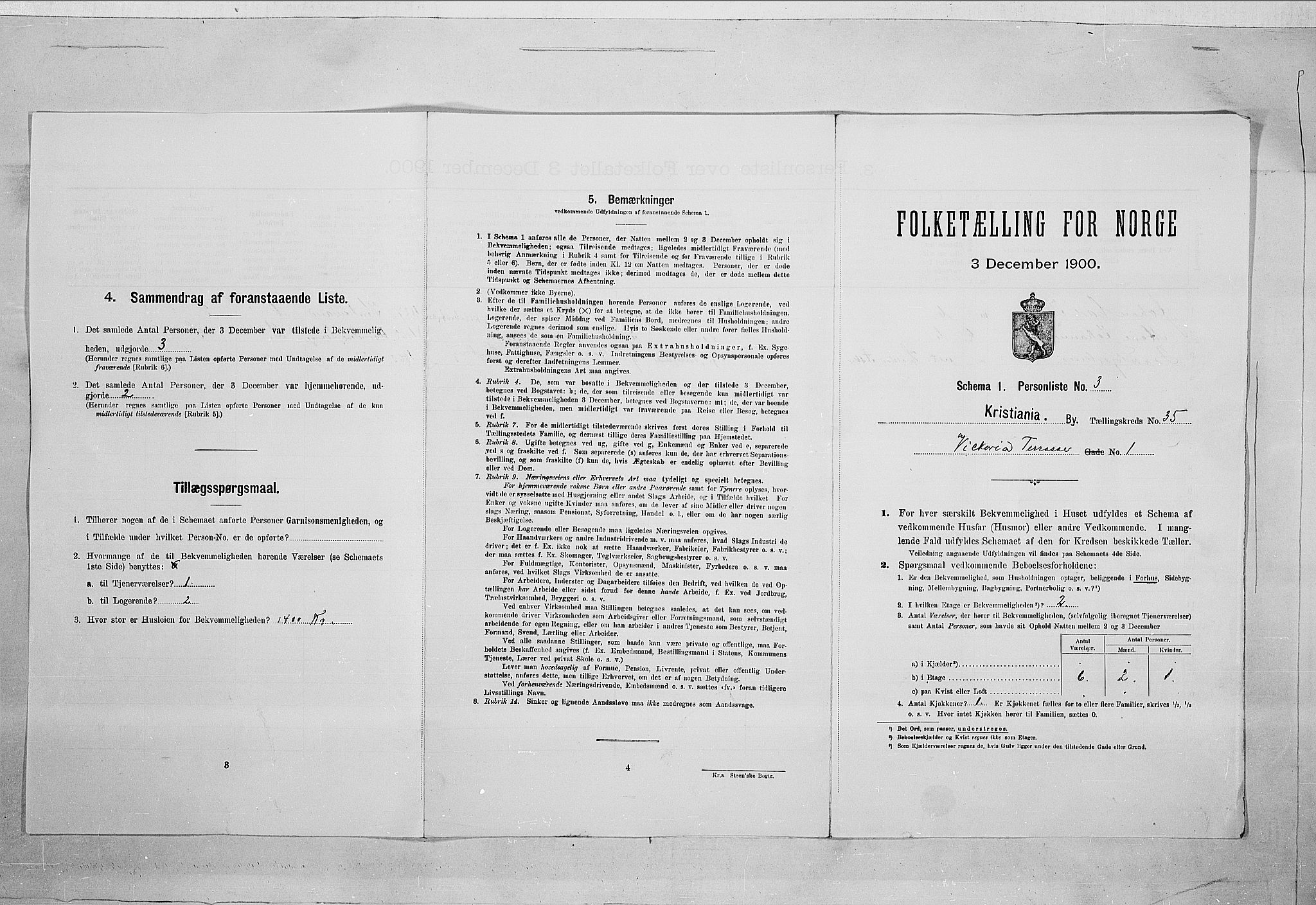 SAO, Folketelling 1900 for 0301 Kristiania kjøpstad, 1900, s. 112715