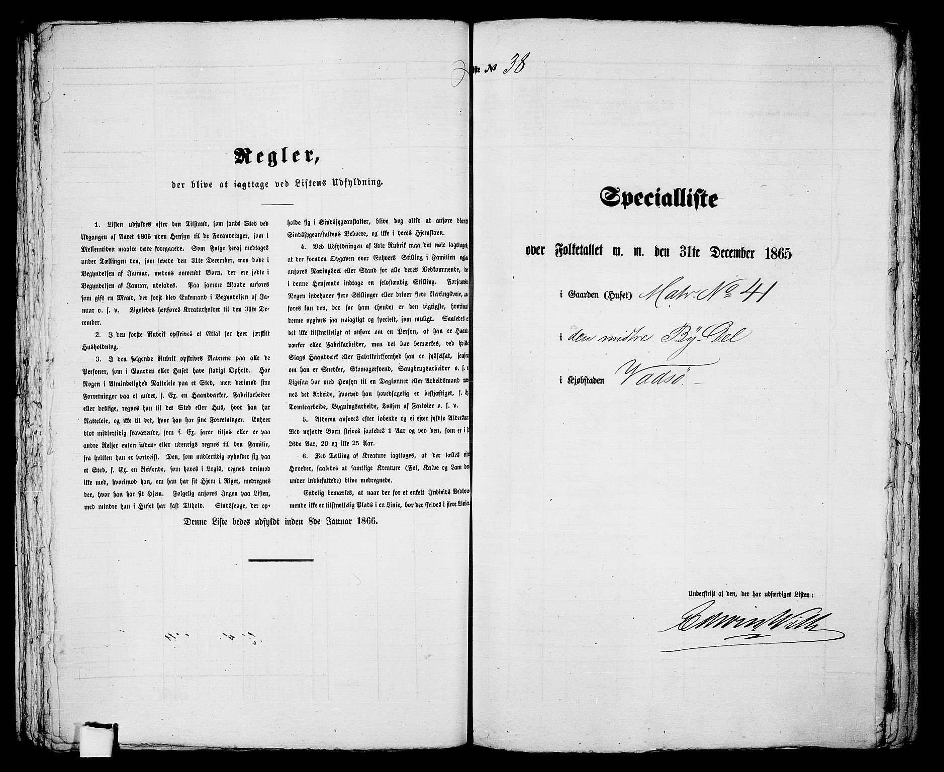 RA, Folketelling 1865 for 2003B Vadsø prestegjeld, Vadsø kjøpstad, 1865, s. 81