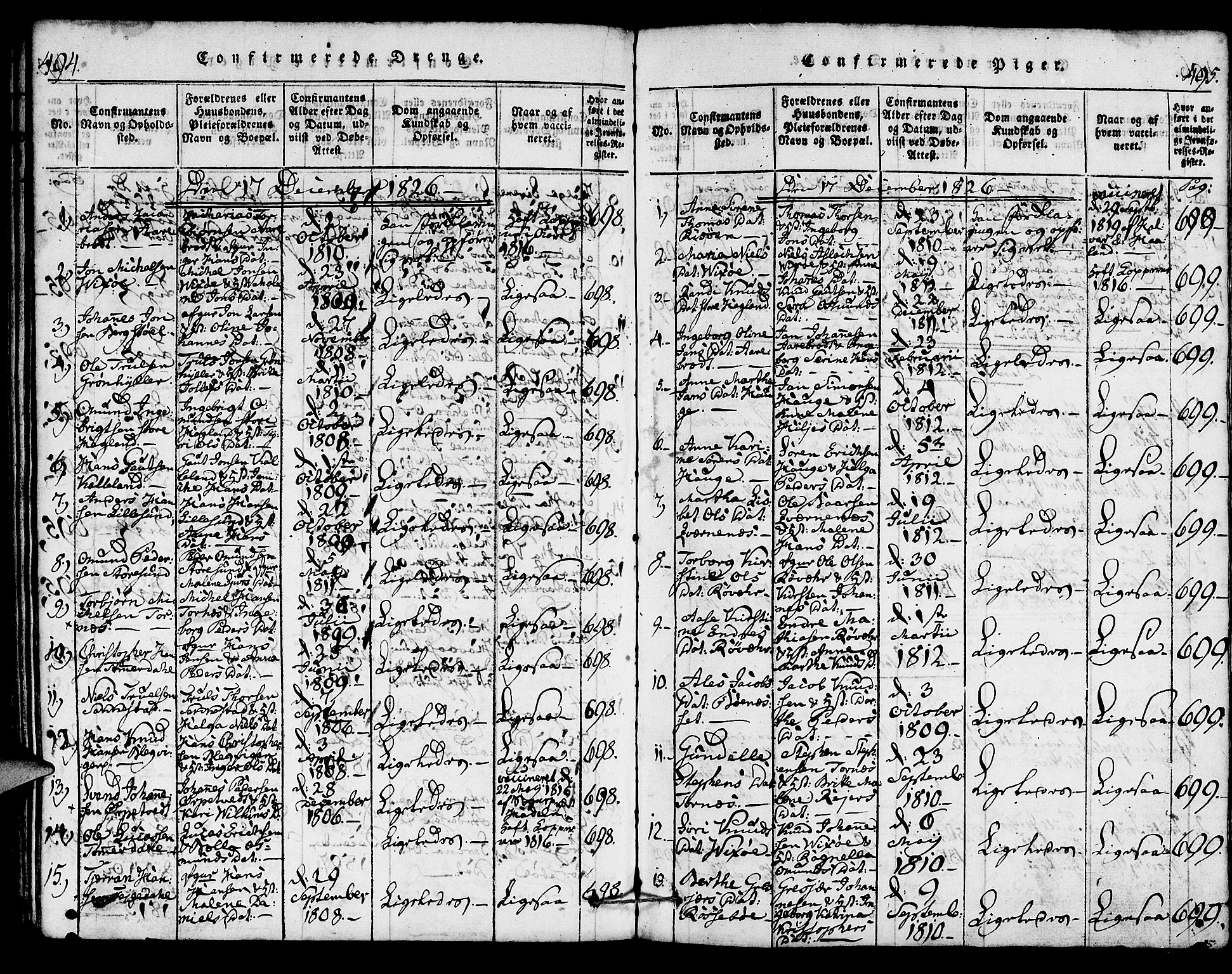 Torvastad sokneprestkontor, AV/SAST-A -101857/H/Ha/Haa/L0004: Ministerialbok nr. A 4, 1817-1836, s. 494-495