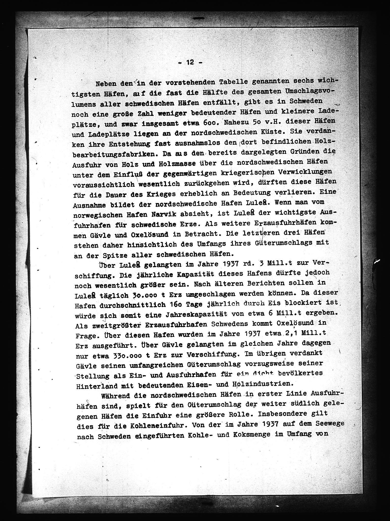 Documents Section, AV/RA-RAFA-2200/V/L0090: Amerikansk mikrofilm "Captured German Documents".
Box No. 952.  FKA jnr. 59/1955., 1940, s. 16