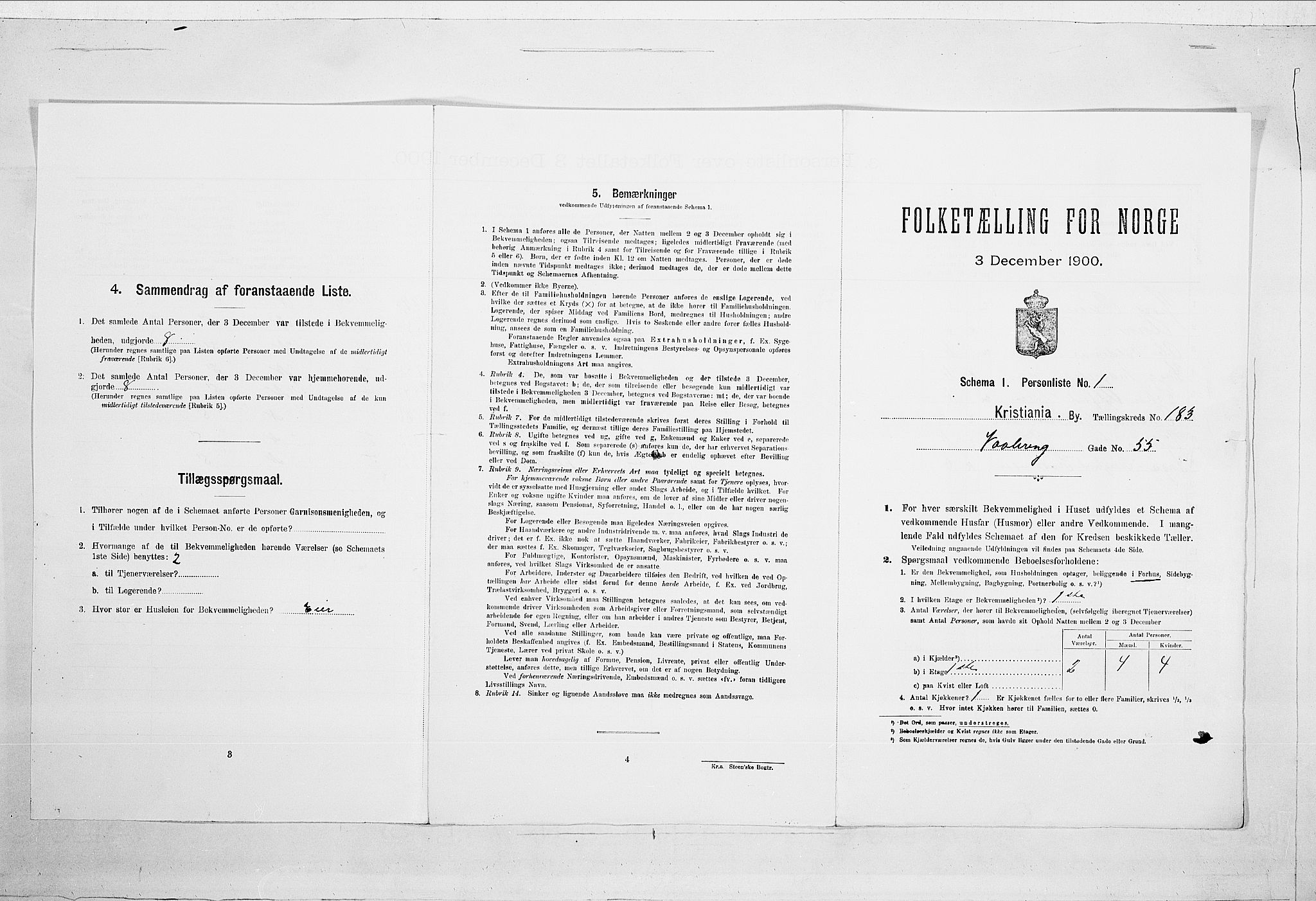 SAO, Folketelling 1900 for 0301 Kristiania kjøpstad, 1900, s. 109770