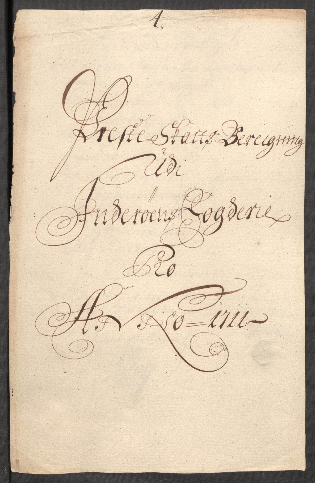 Rentekammeret inntil 1814, Reviderte regnskaper, Fogderegnskap, RA/EA-4092/R63/L4319: Fogderegnskap Inderøy, 1711, s. 126