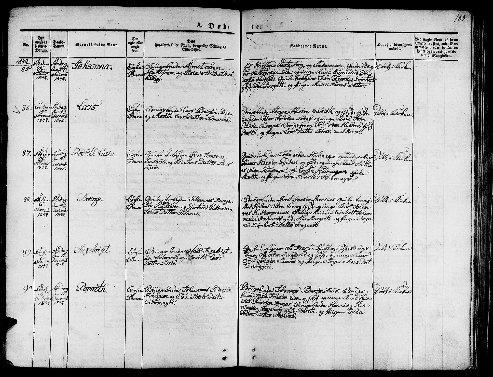 Ministerialprotokoller, klokkerbøker og fødselsregistre - Sør-Trøndelag, AV/SAT-A-1456/681/L0930: Ministerialbok nr. 681A08, 1829-1844, s. 163