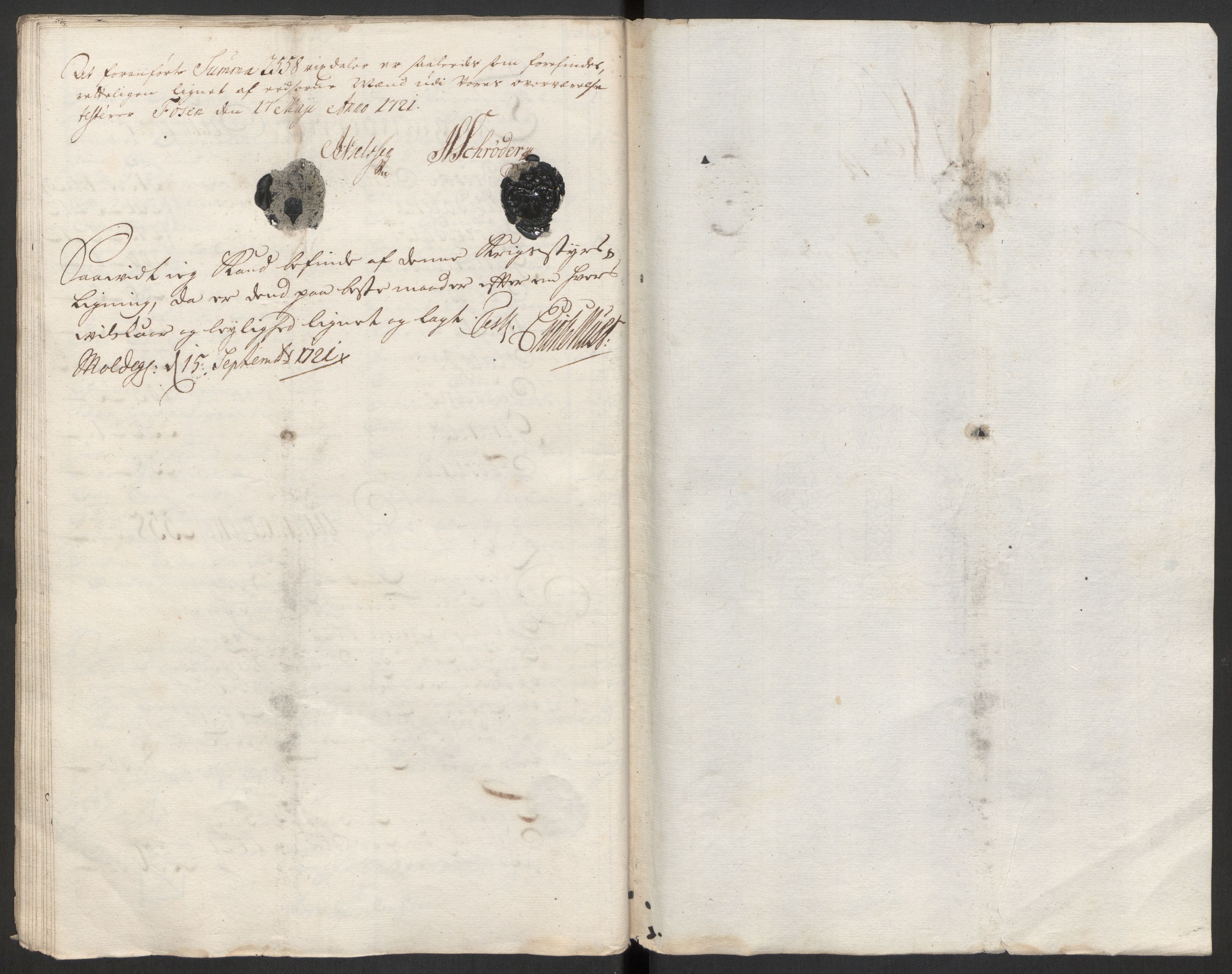 Rentekammeret inntil 1814, Reviderte regnskaper, Fogderegnskap, RA/EA-4092/R56/L3754: Fogderegnskap Nordmøre, 1721, s. 167