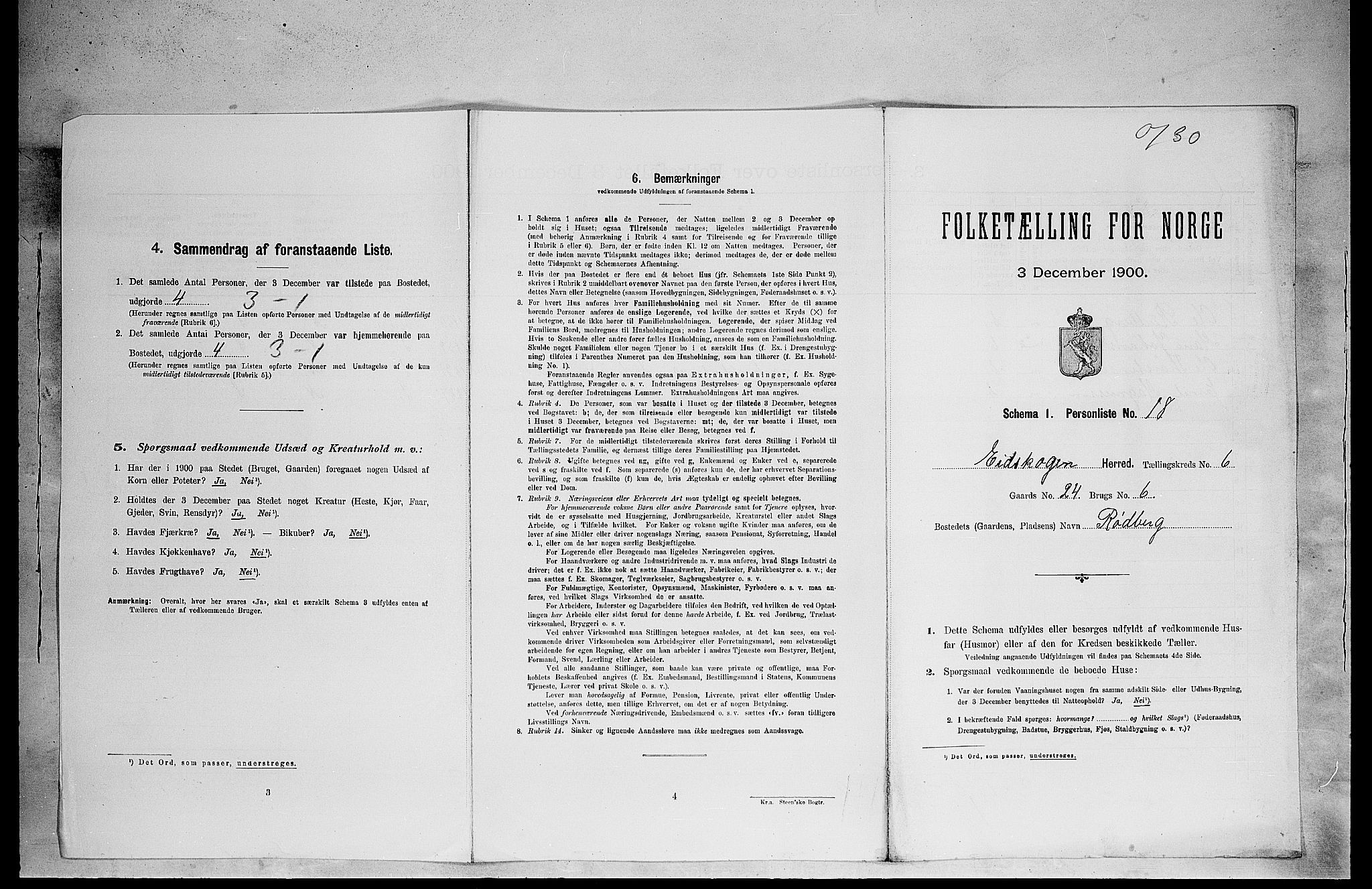 SAH, Folketelling 1900 for 0420 Eidskog herred, 1900, s. 738