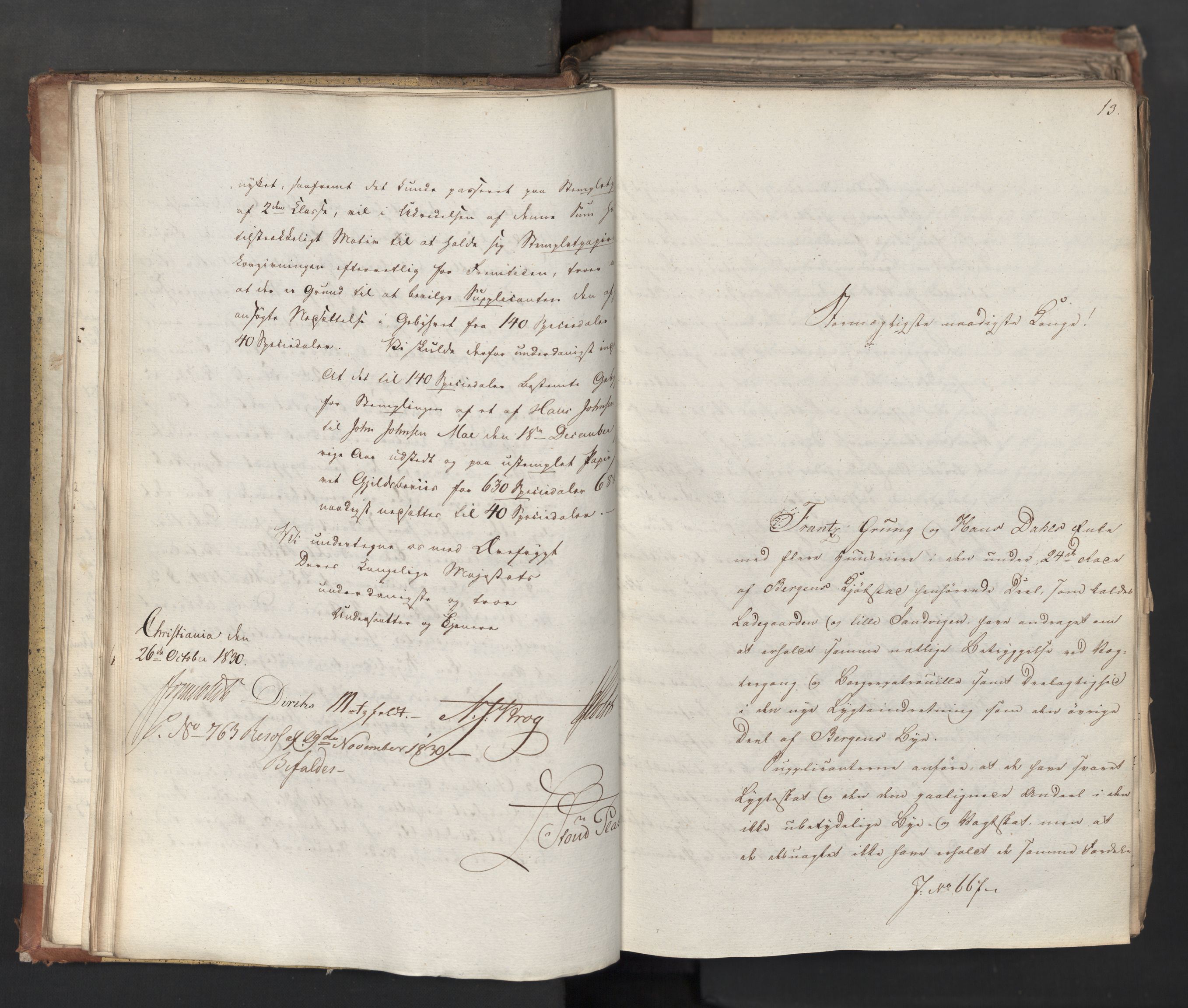 Statsrådsavdelingen i Stockholm, AV/RA-S-1003/D/Da/L0068: Regjeringsinnstillinger nr. 660-876, 1830, s. 33