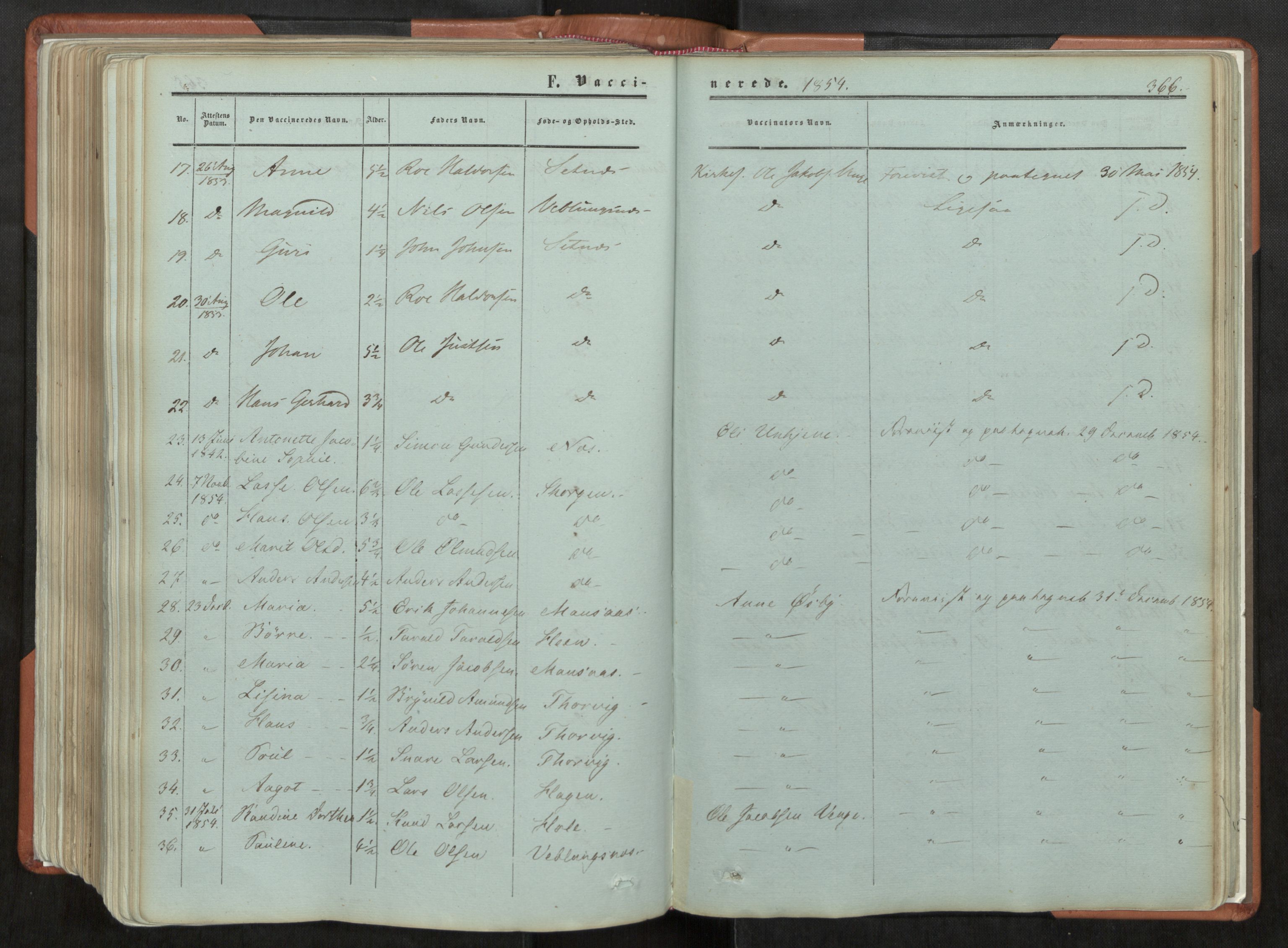 Ministerialprotokoller, klokkerbøker og fødselsregistre - Møre og Romsdal, AV/SAT-A-1454/544/L0572: Ministerialbok nr. 544A05, 1854-1886, s. 366