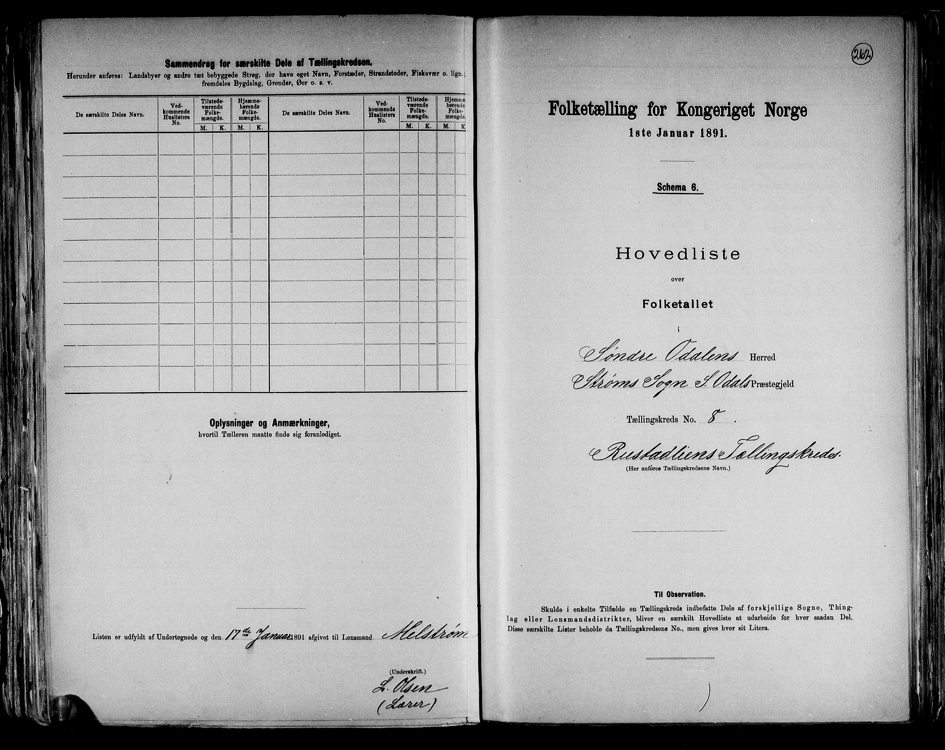 RA, Folketelling 1891 for 0419 Sør-Odal herred, 1891, s. 24