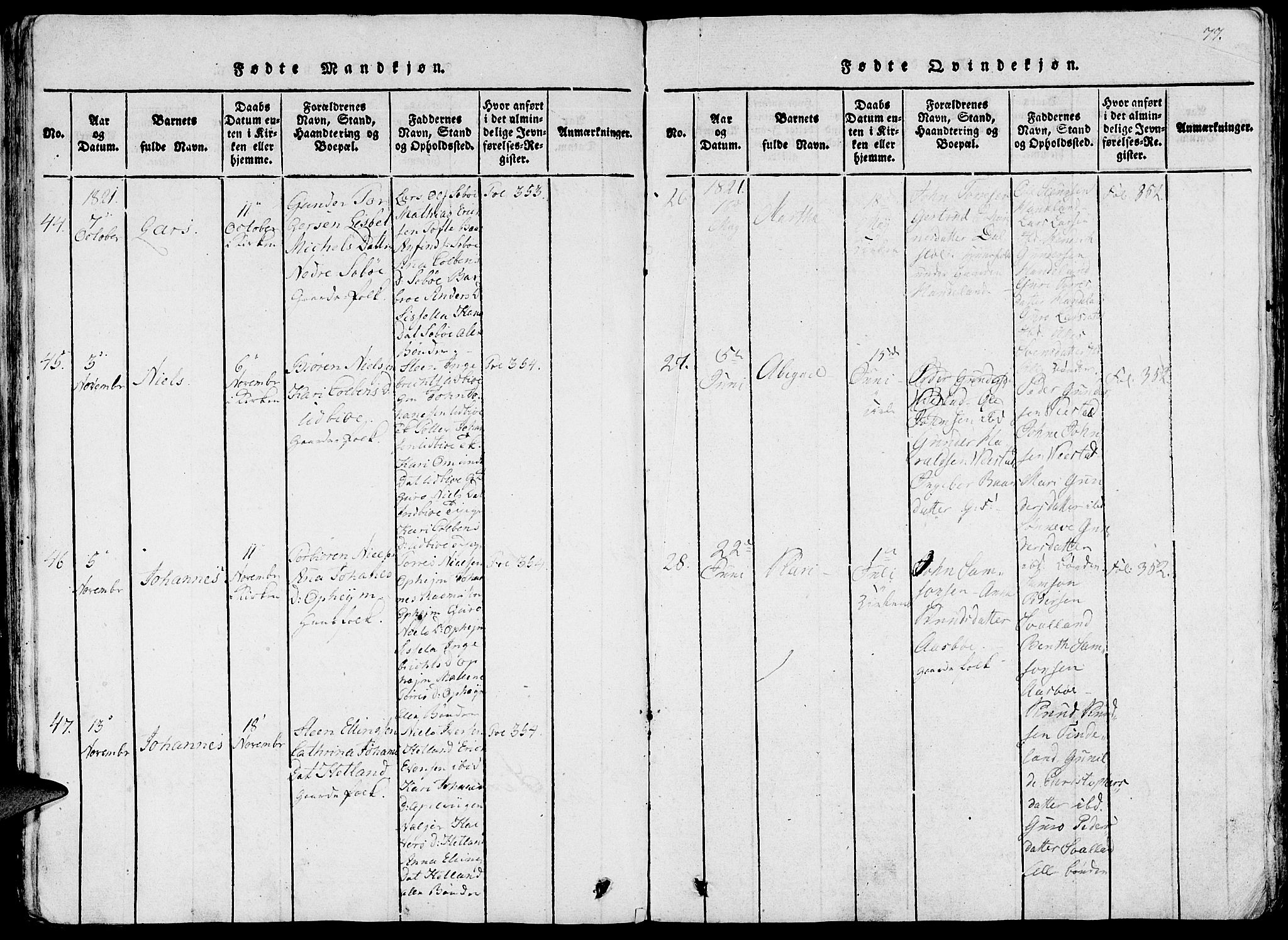 Fjelberg sokneprestembete, AV/SAB-A-75201/H/Haa: Ministerialbok nr. A 4, 1816-1822, s. 77