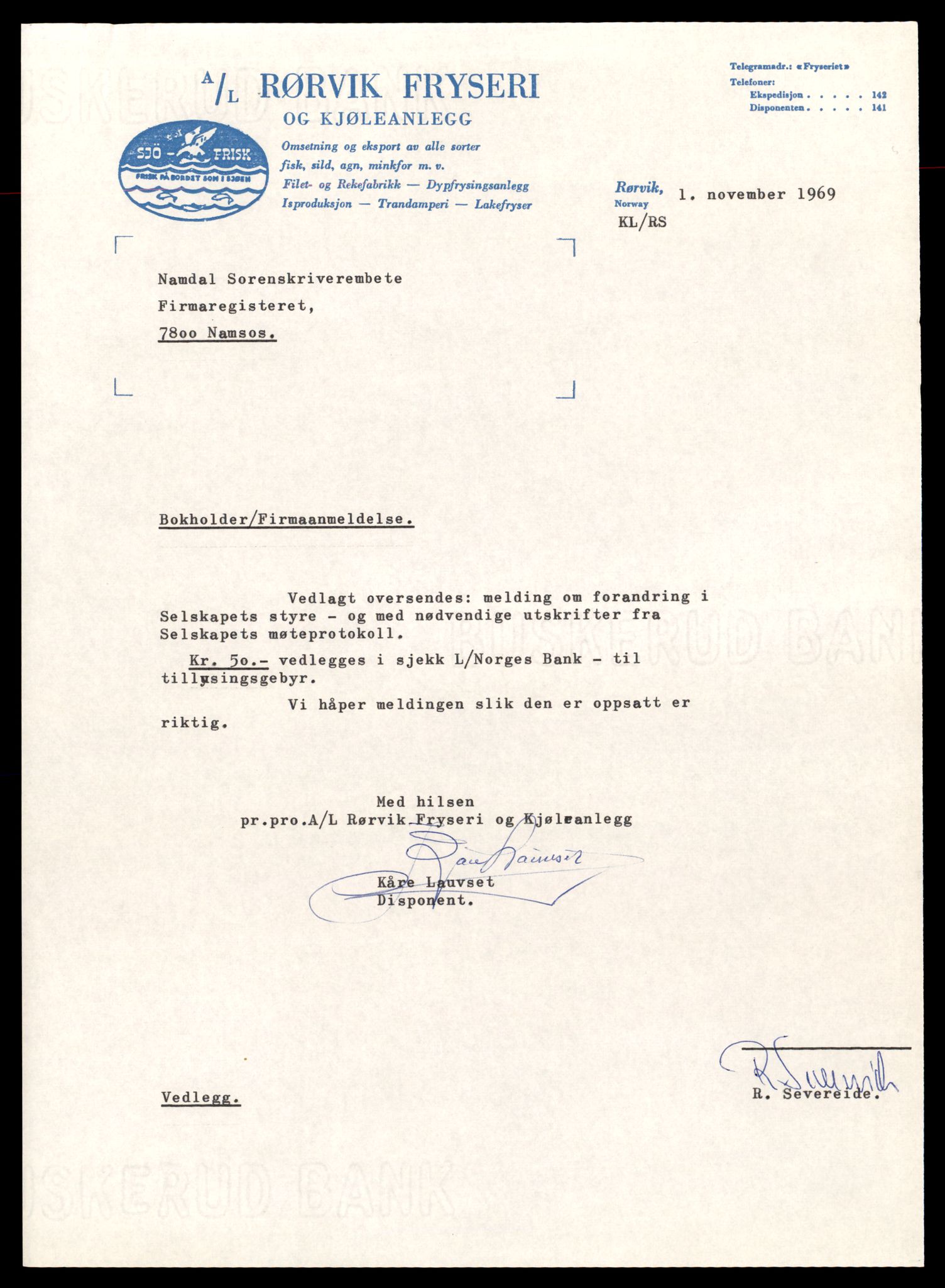 Namdal sorenskriveri, SAT/A-4133/2/J/Jd/Jdd/L0016: Bilag. Andelslag, R-Å, 1944-1990, s. 1