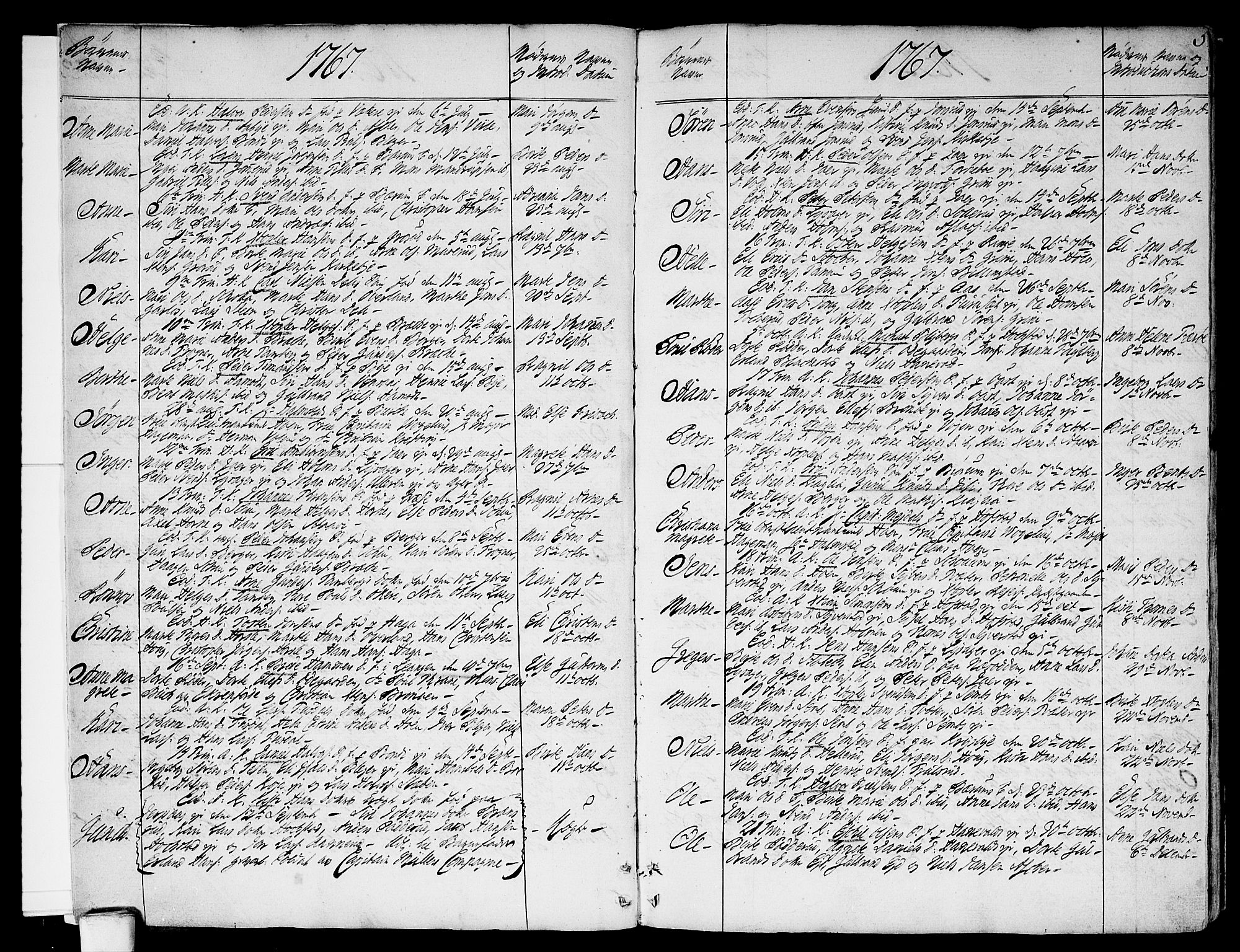 Asker prestekontor Kirkebøker, SAO/A-10256a/F/Fa/L0003: Ministerialbok nr. I 3, 1767-1807, s. 5
