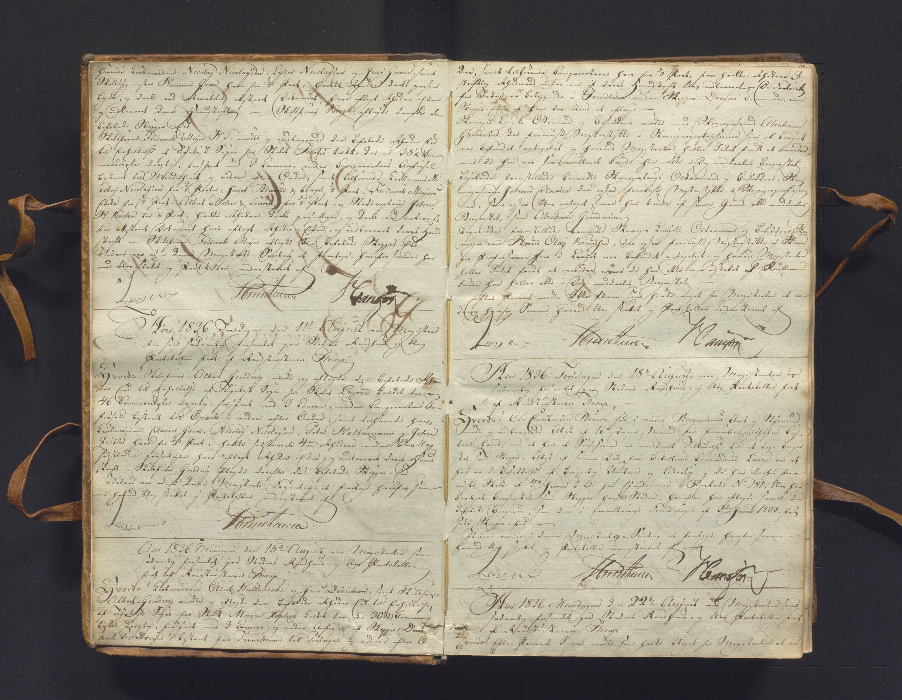 Bergen Magistrat, BBA/A-0651/A/Ac/L0003: Bergens Raadstue Protocol., 1836-1847