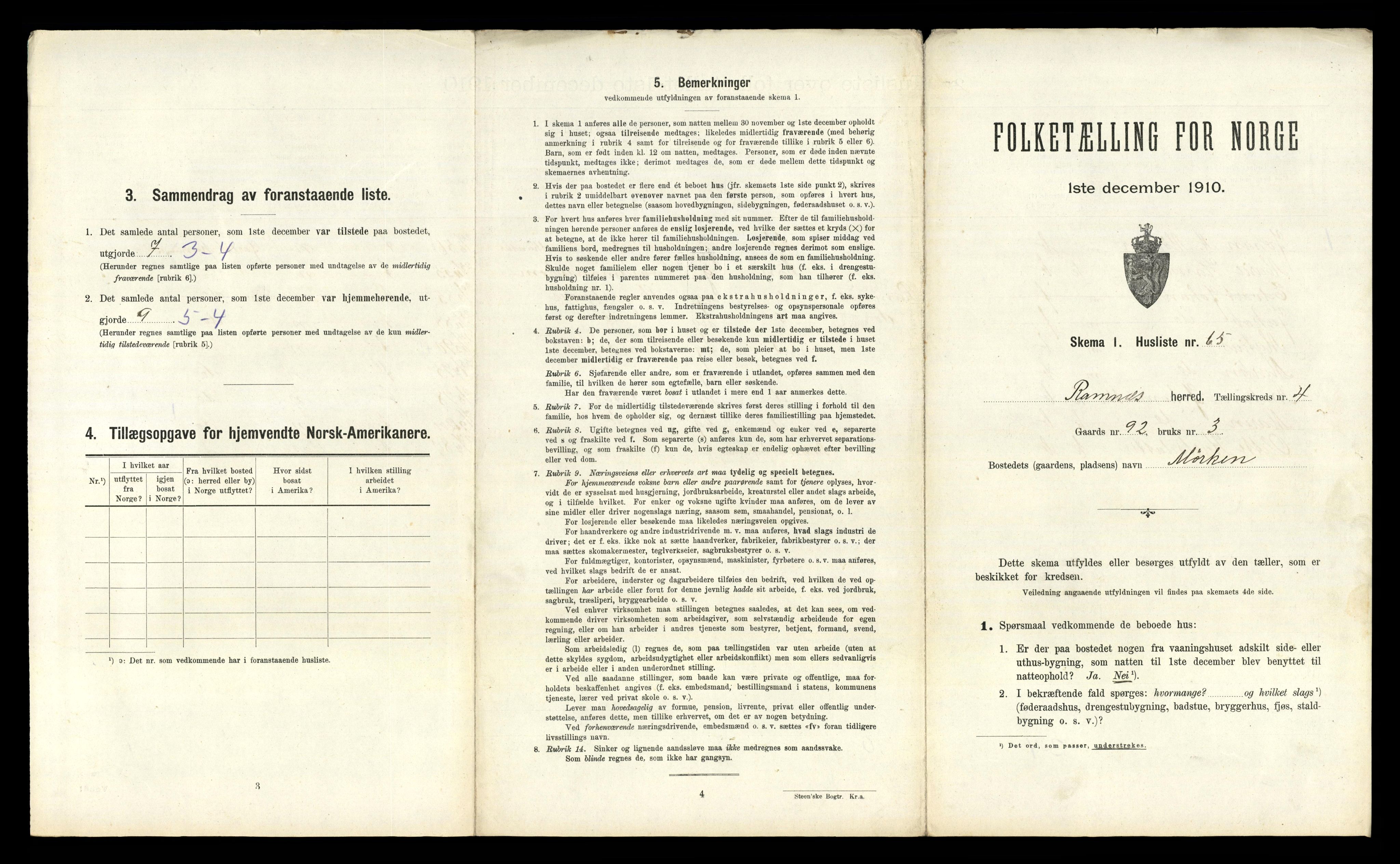 RA, Folketelling 1910 for 0718 Ramnes herred, 1910, s. 712