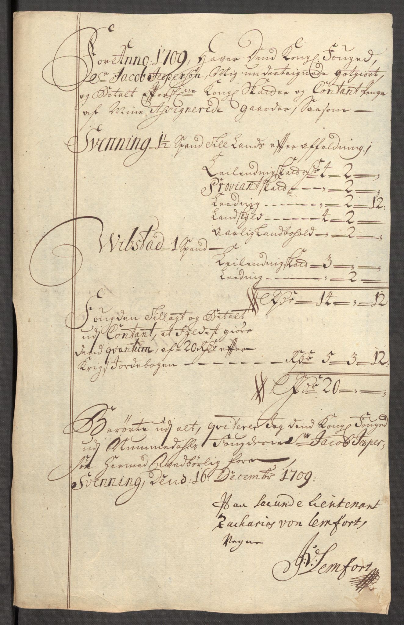 Rentekammeret inntil 1814, Reviderte regnskaper, Fogderegnskap, AV/RA-EA-4092/R64/L4431: Fogderegnskap Namdal, 1709-1710, s. 163