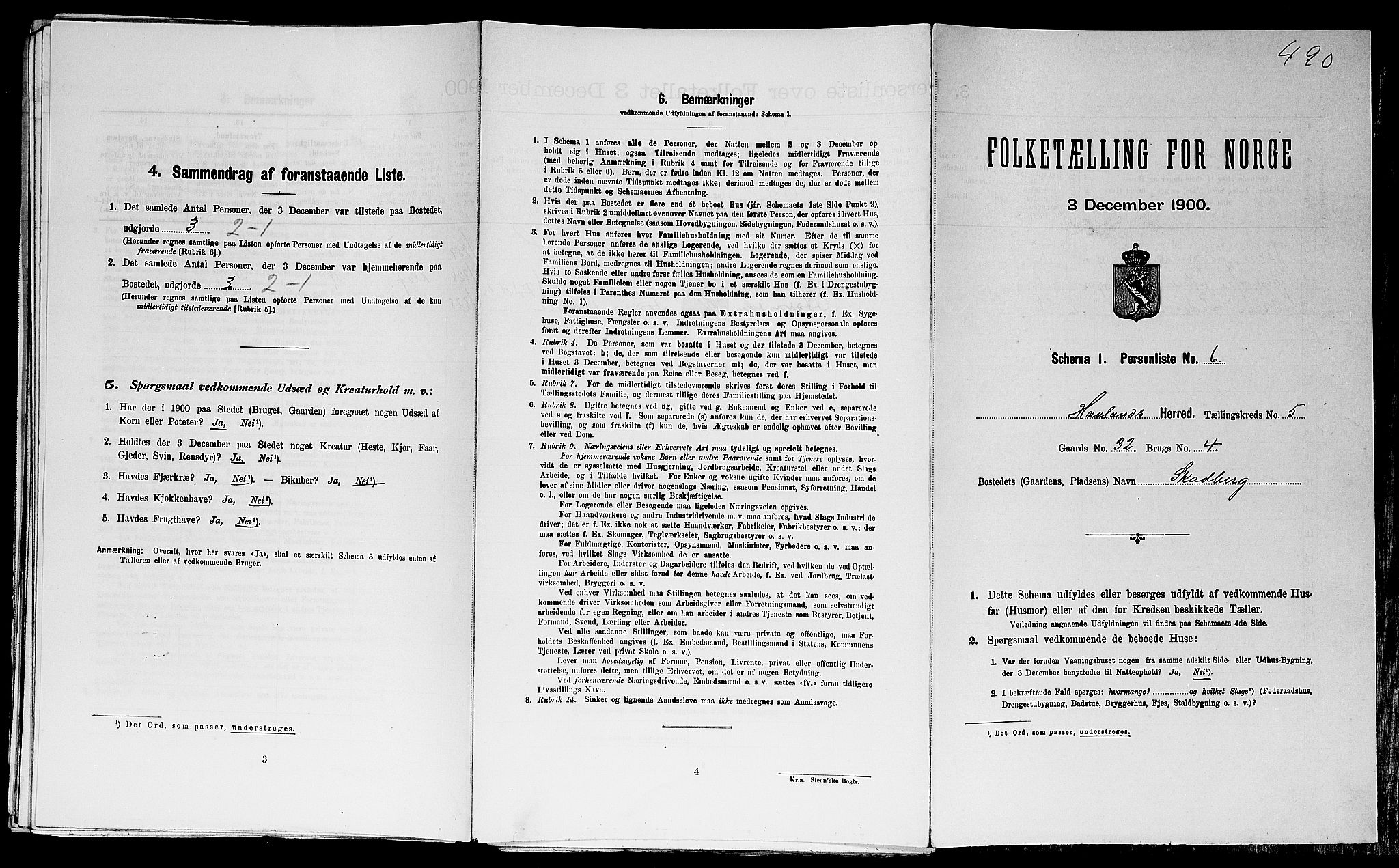 SAST, Folketelling 1900 for 1124 Haaland herred, 1900, s. 828
