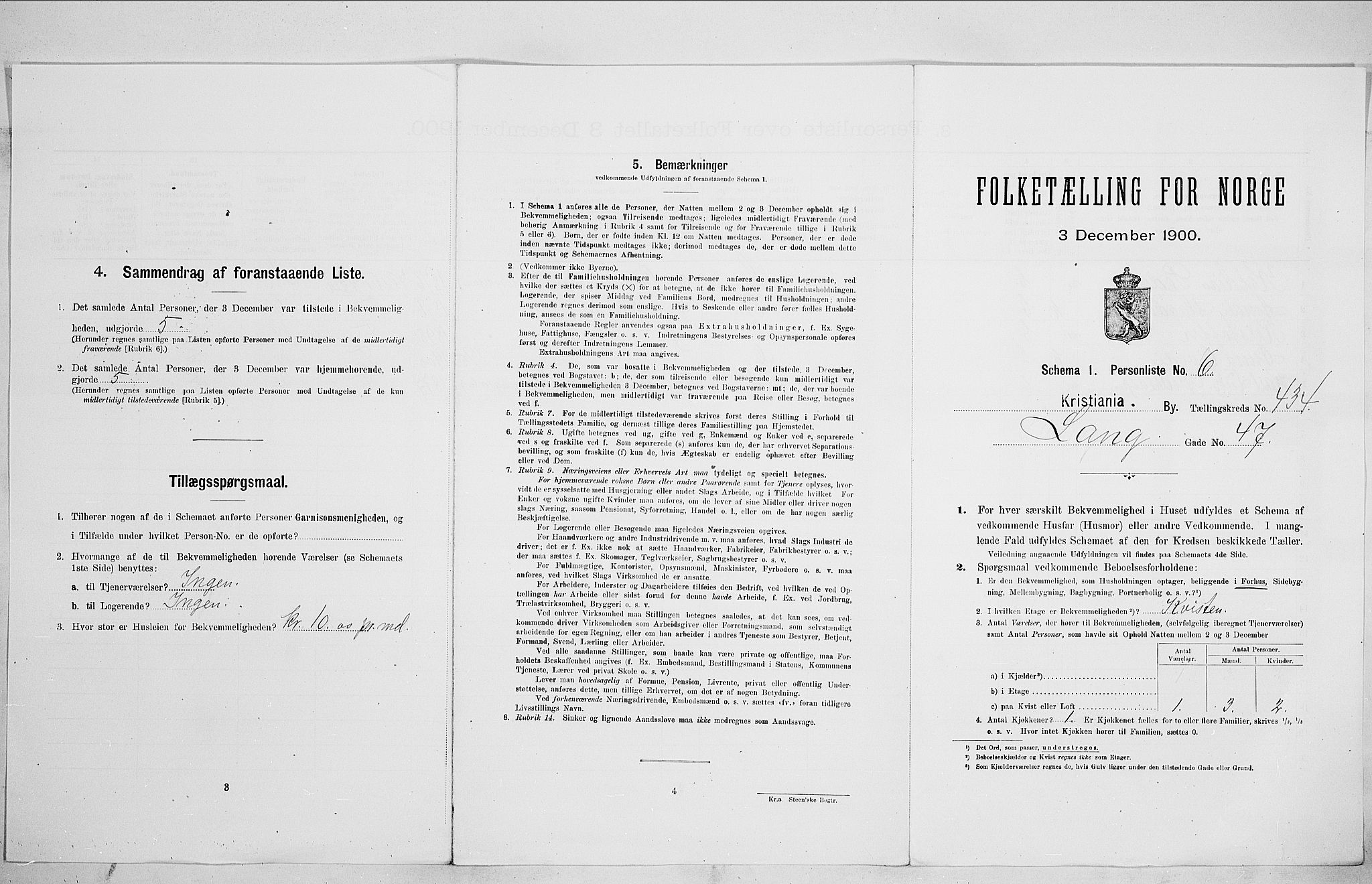 SAO, Folketelling 1900 for 0301 Kristiania kjøpstad, 1900, s. 51767