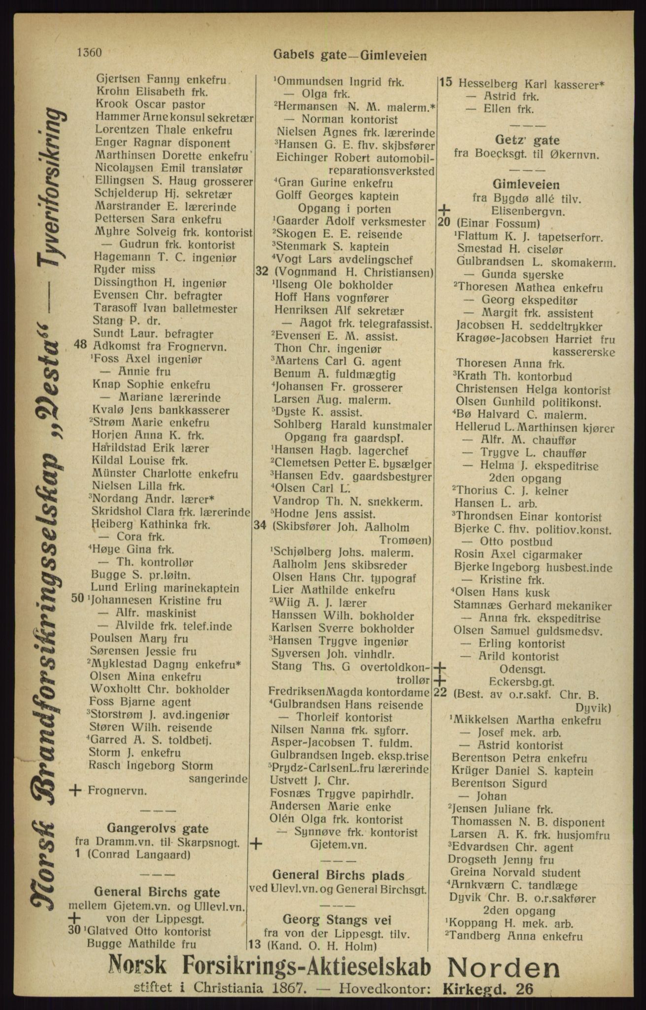 Kristiania/Oslo adressebok, PUBL/-, 1916, s. 1360