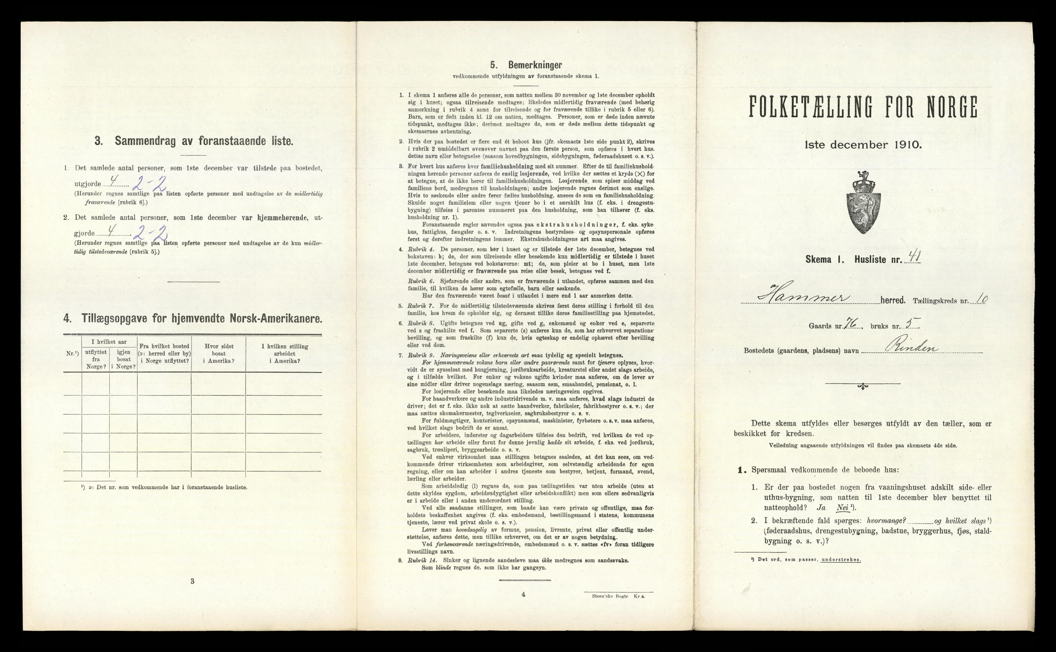 RA, Folketelling 1910 for 1254 Hamre herred, 1910, s. 870