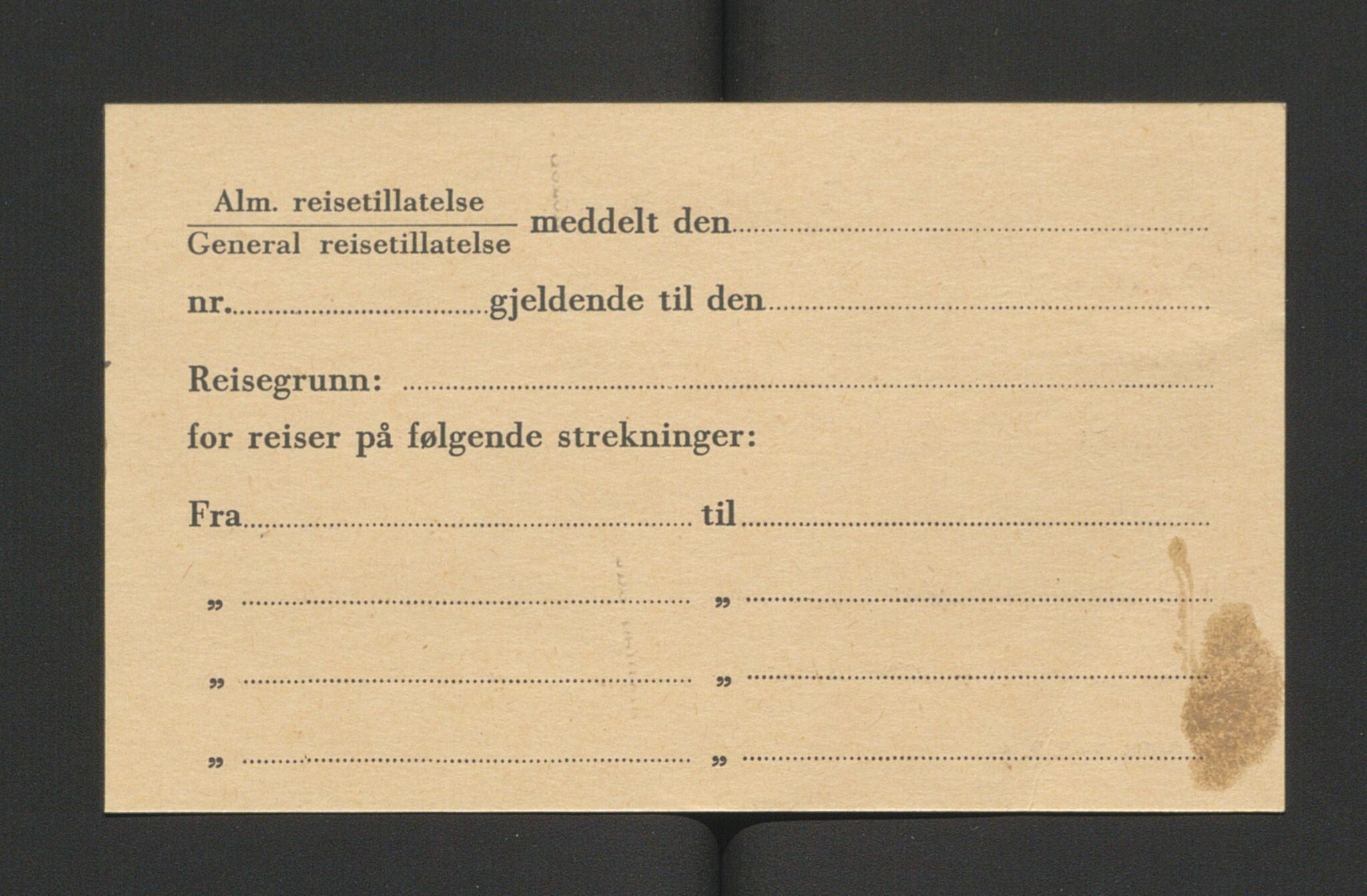 Glemmen lensmannskontor, AV/SAO-A-10123/I/Ic/Ica/L0002: Protokoll over utstedte nordiske reisekort (1939-1940) og utstedte reisetillatelser med jernbanen (1943), 1939-1943