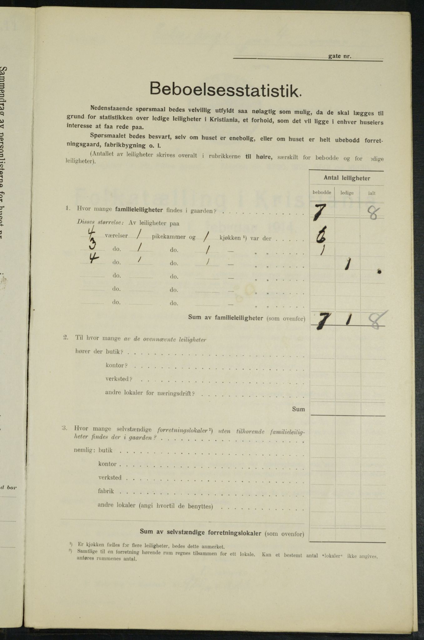 OBA, Kommunal folketelling 1.2.1914 for Kristiania, 1914, s. 18388