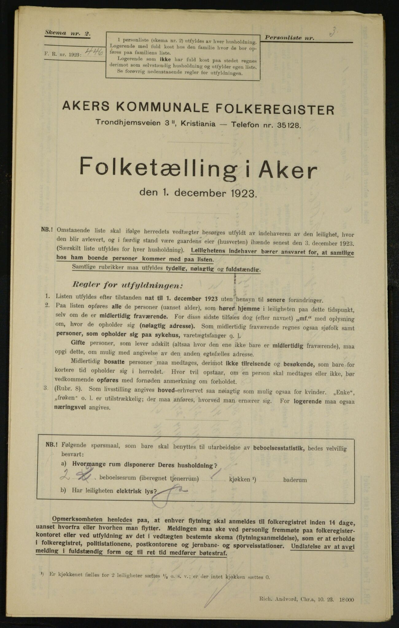 , Kommunal folketelling 1.12.1923 for Aker, 1923, s. 25346