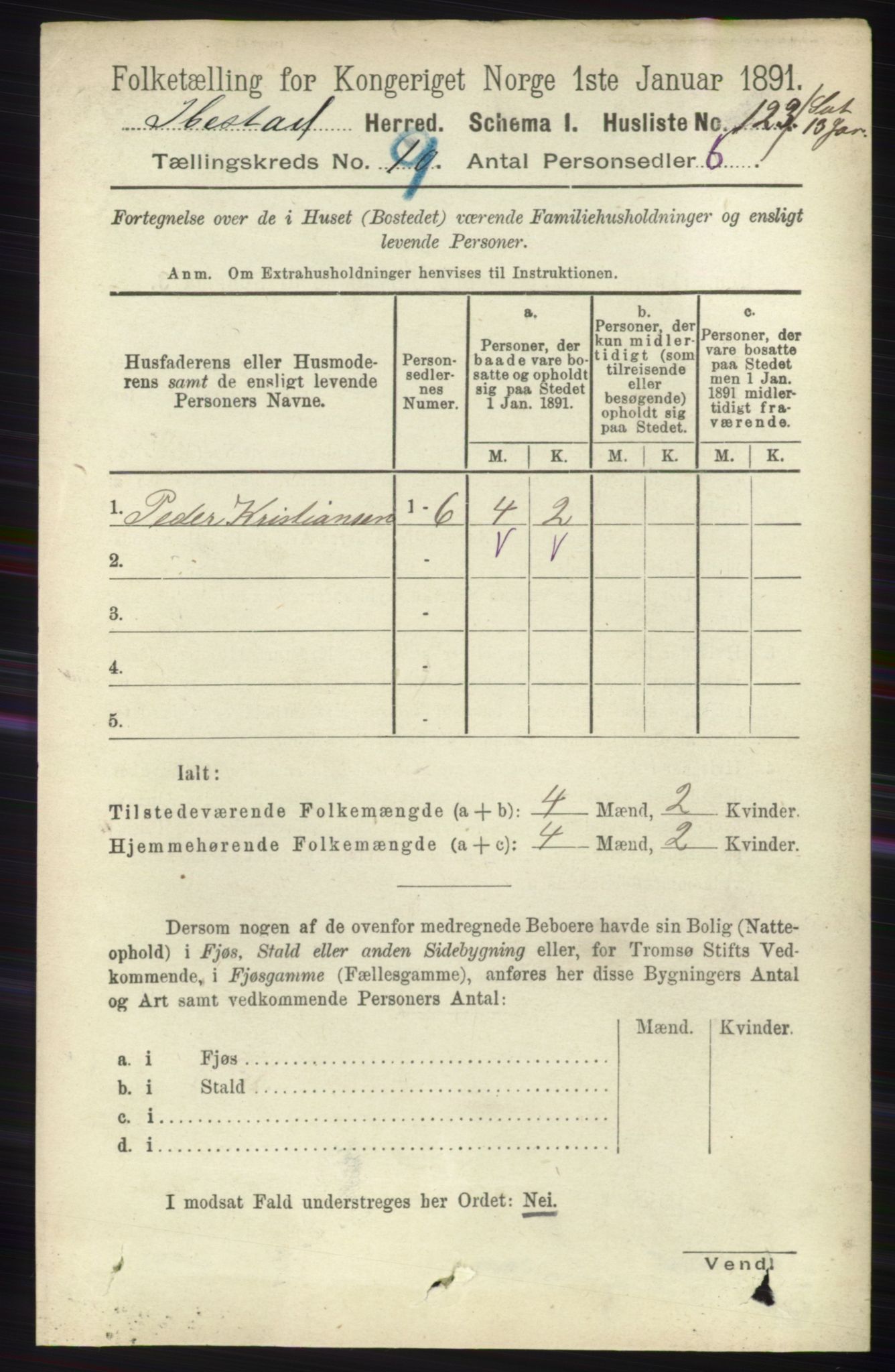 RA, Folketelling 1891 for 1917 Ibestad herred, 1891, s. 5974