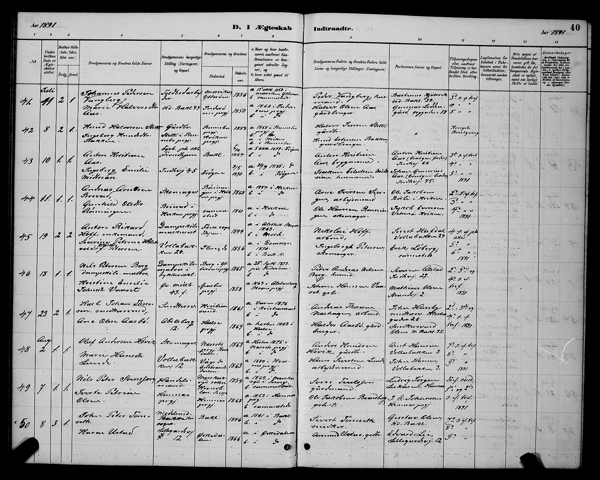 Ministerialprotokoller, klokkerbøker og fødselsregistre - Sør-Trøndelag, SAT/A-1456/604/L0223: Klokkerbok nr. 604C06, 1886-1897, s. 40
