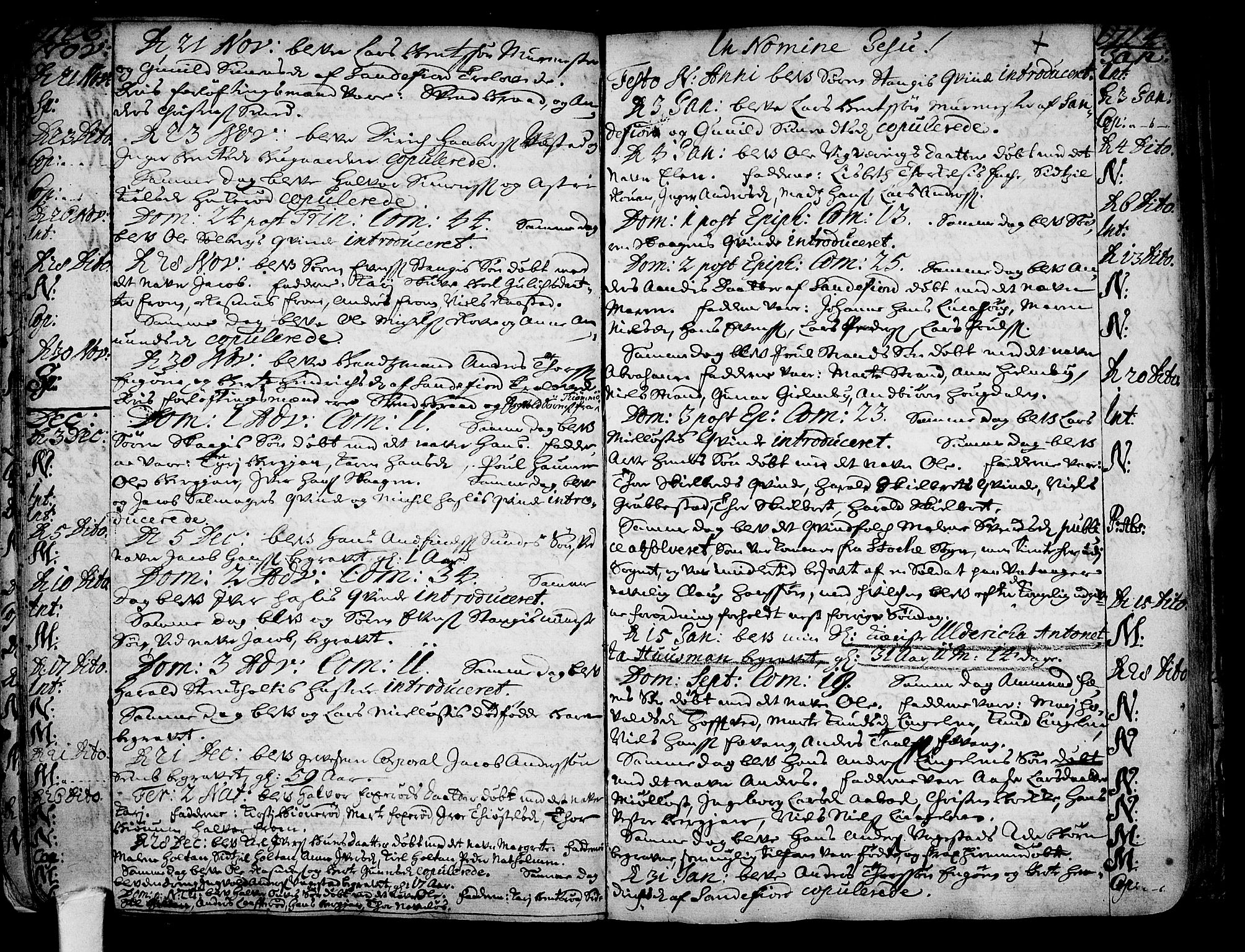 Sandar kirkebøker, AV/SAKO-A-243/F/Fa/L0001: Ministerialbok nr. 1, 1709-1733