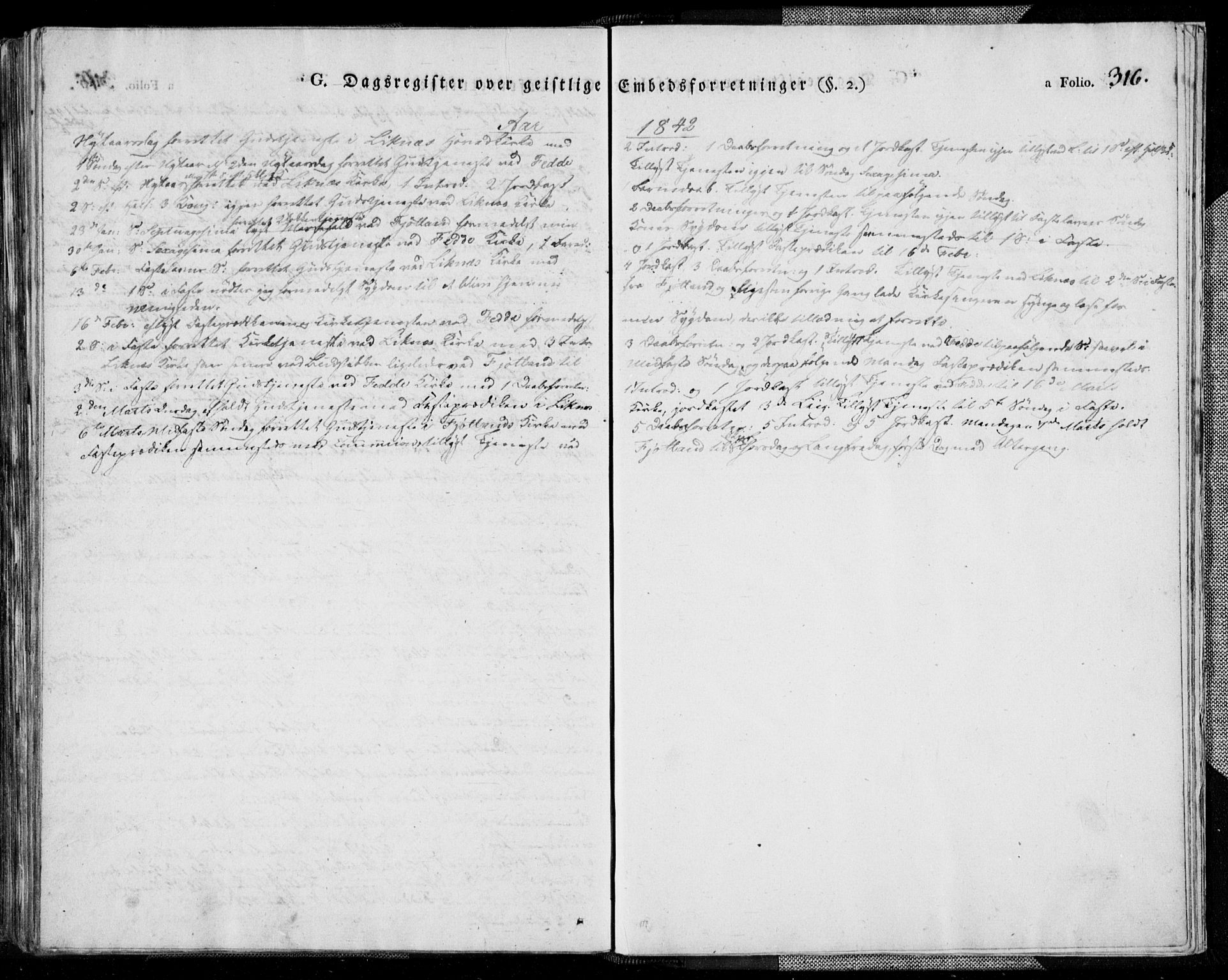 Kvinesdal sokneprestkontor, SAK/1111-0026/F/Fa/Fab/L0004: Ministerialbok nr. A 4, 1829-1843, s. 316