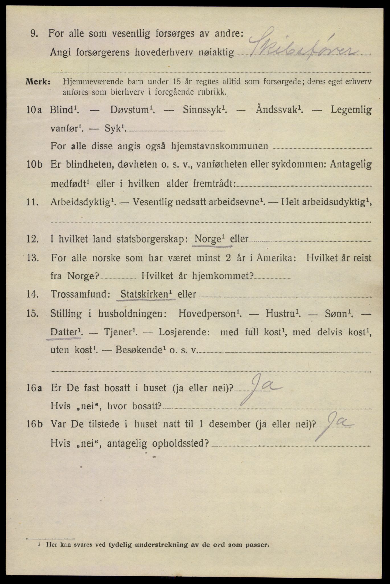 SAKO, Folketelling 1920 for 0801 Kragerø kjøpstad, 1920, s. 9984