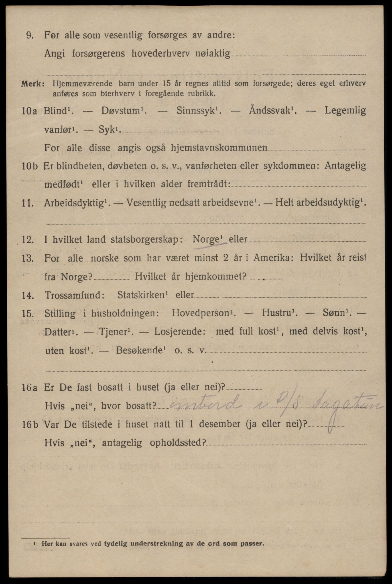 RA, Folketellinga 1920: Uplasserte skjema, 1920, s. 4142