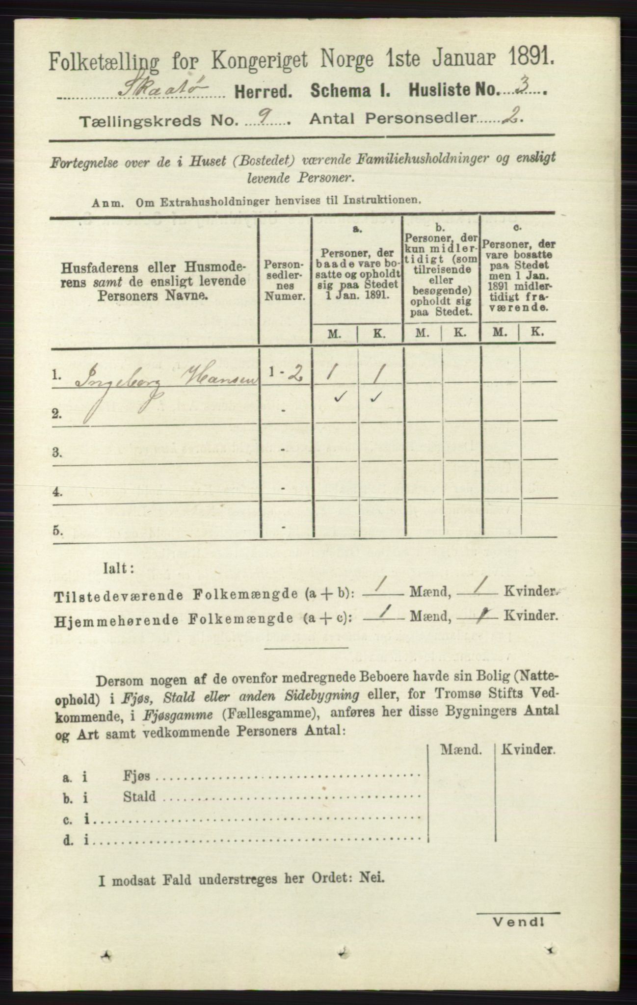 RA, Folketelling 1891 for 0815 Skåtøy herred, 1891, s. 3842