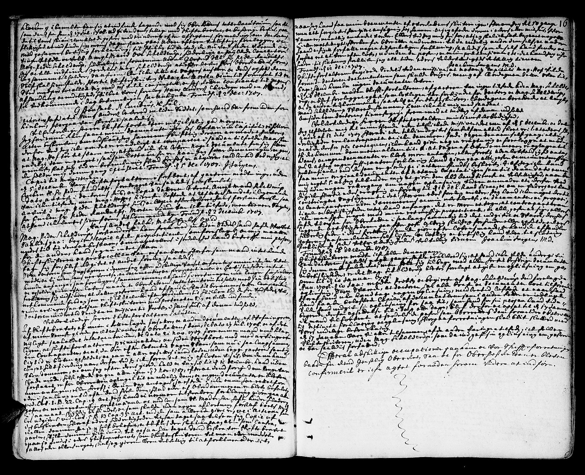 Nidaros domprosti, AV/SAT-A-6513/1/I/I1/L0002: Skifteprotokoll, 1697-1743, s. 15b-16a