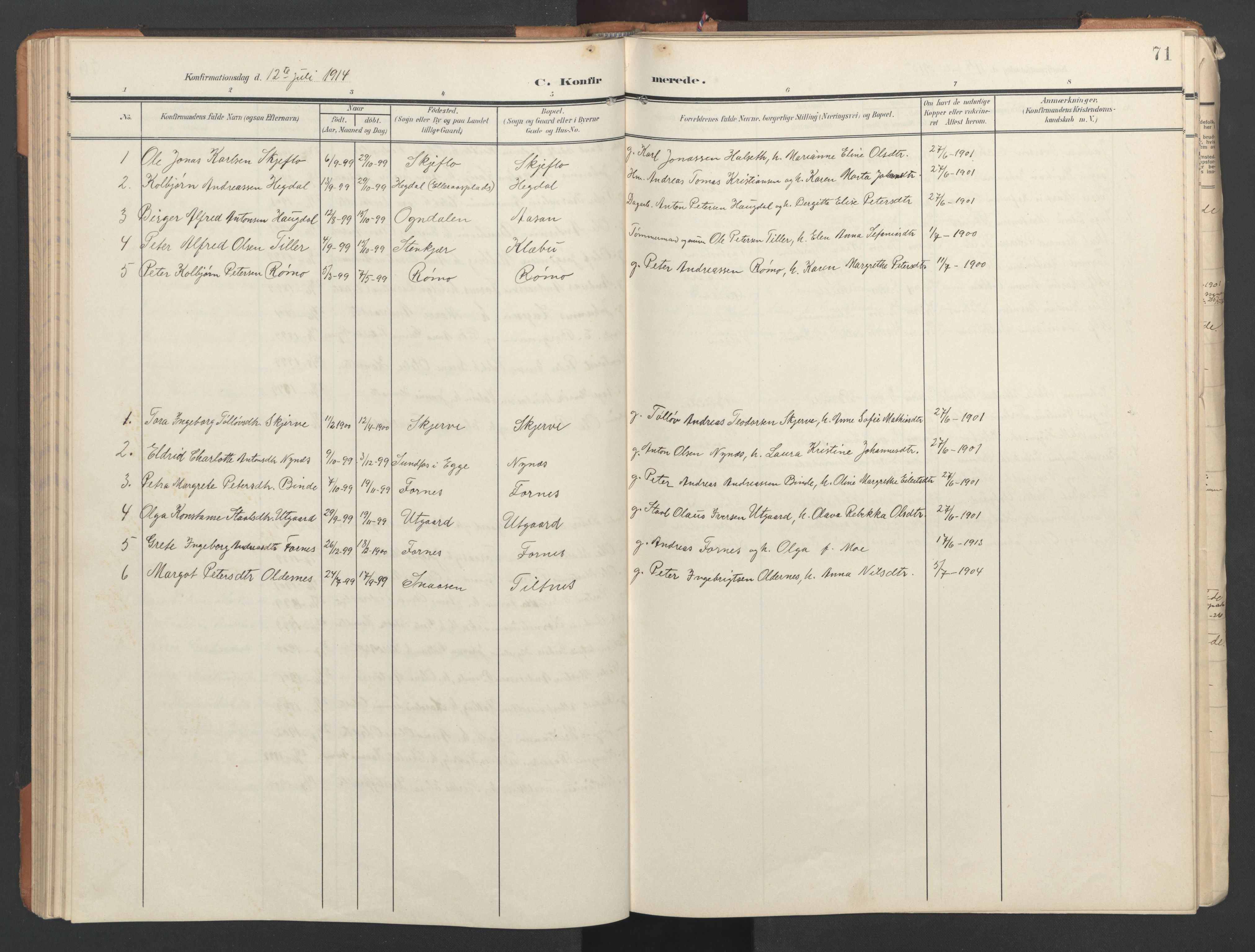 Ministerialprotokoller, klokkerbøker og fødselsregistre - Nord-Trøndelag, AV/SAT-A-1458/746/L0455: Klokkerbok nr. 746C01, 1908-1933, s. 71