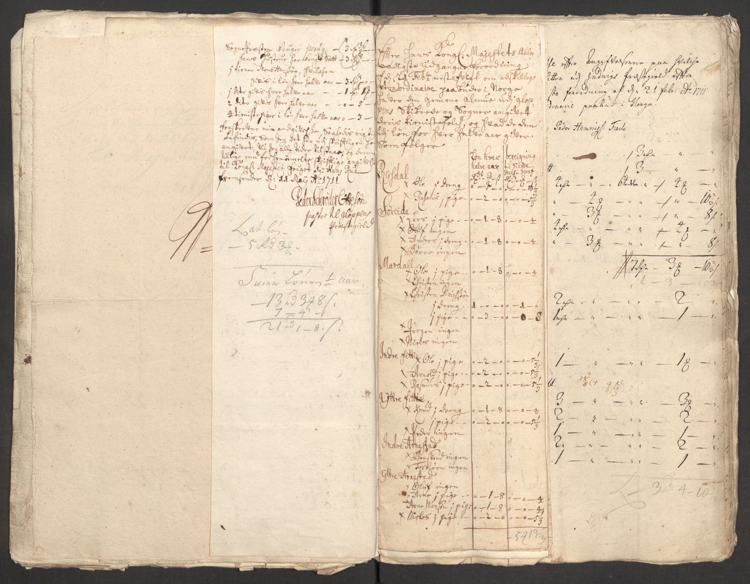 Rentekammeret inntil 1814, Reviderte regnskaper, Fogderegnskap, RA/EA-4092/R53/L3434: Fogderegnskap Sunn- og Nordfjord, 1711, s. 96